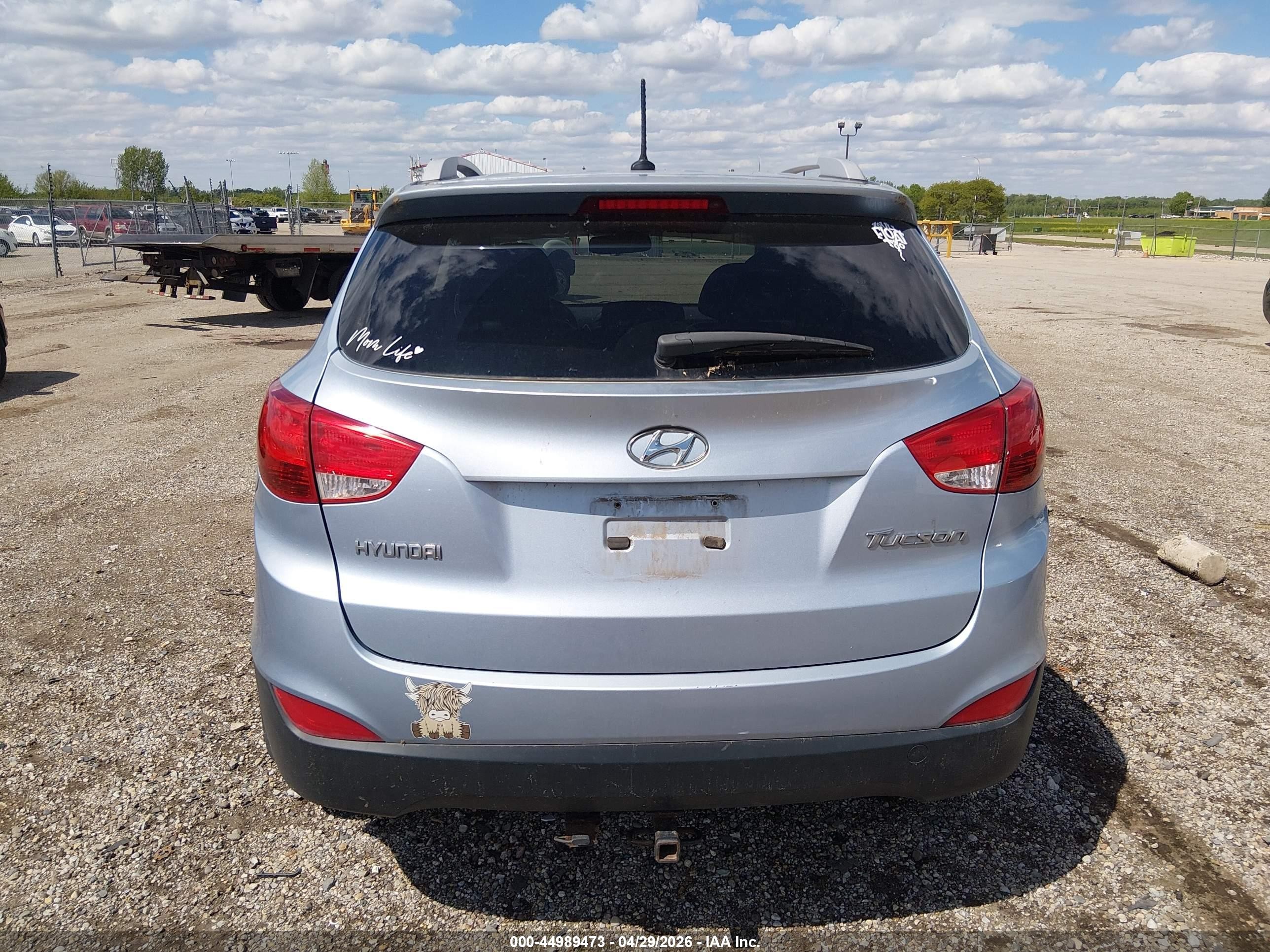 2013 Hyundai Tucson Gls Light Blue vin: KM8JU3AC3DU693546