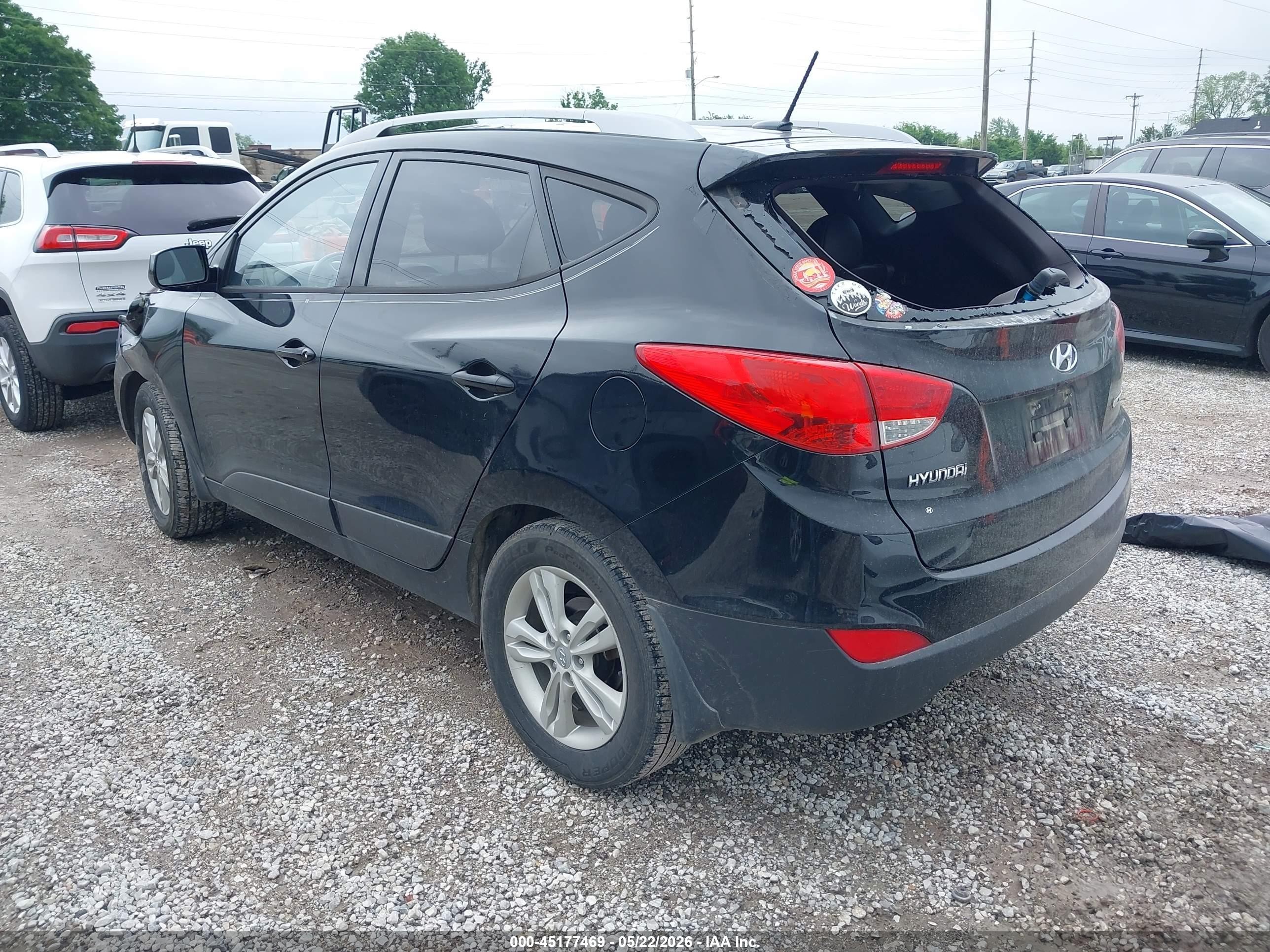 2011 Hyundai Tucson Gls Black vin: KM8JU3AC4BU124783