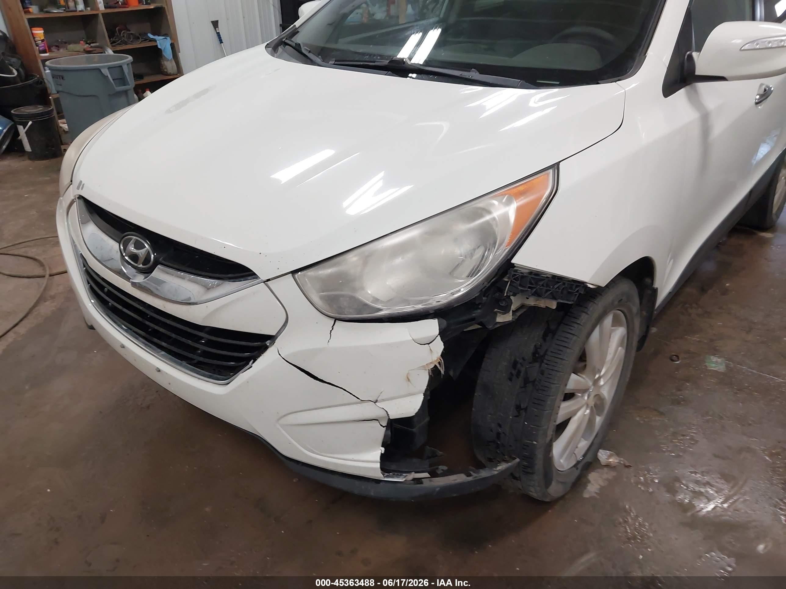 2011 Hyundai Tucson Limited White vin: KM8JU3AC4BU275350
