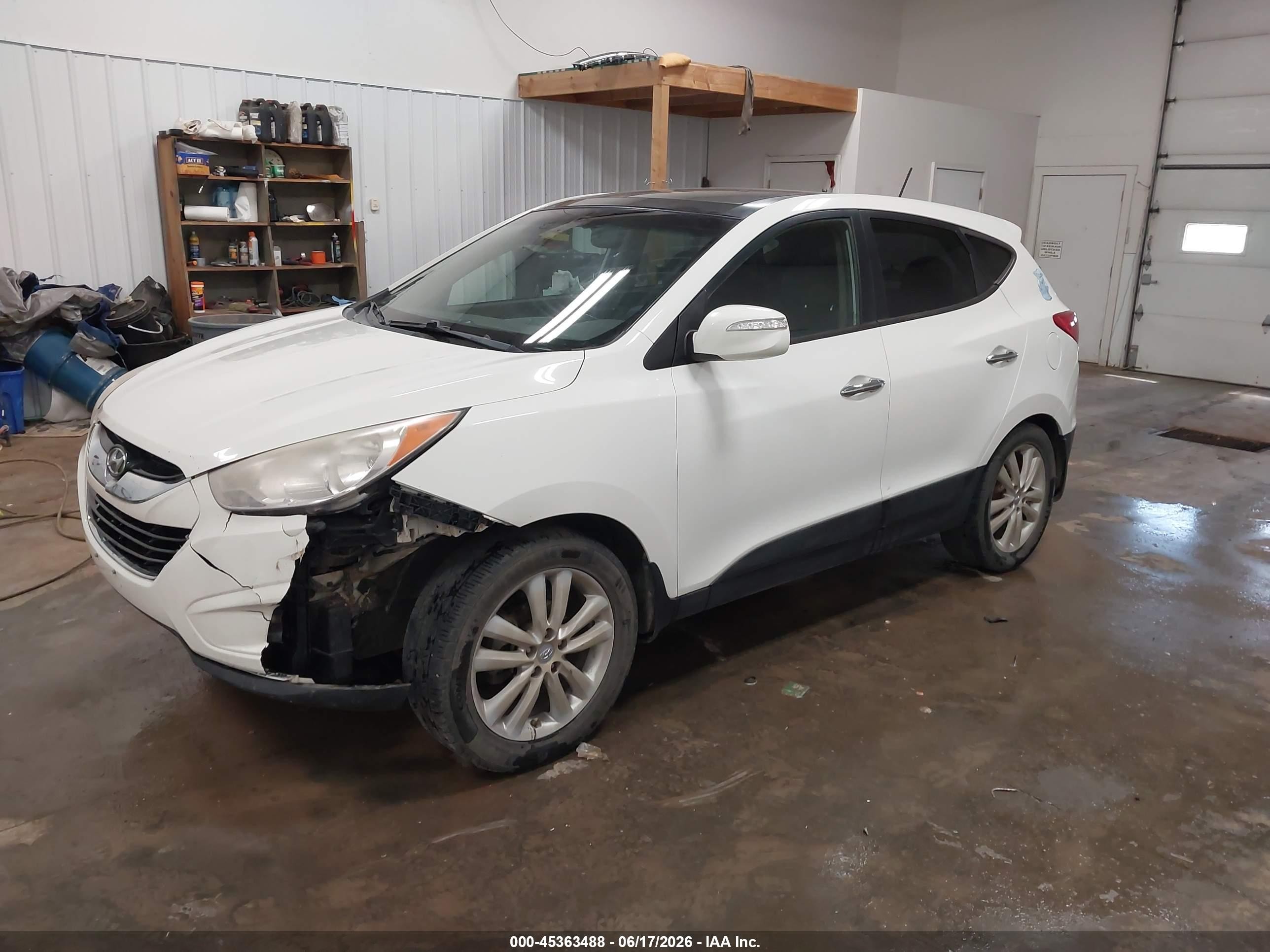 2011 Hyundai Tucson Limited White vin: KM8JU3AC4BU275350