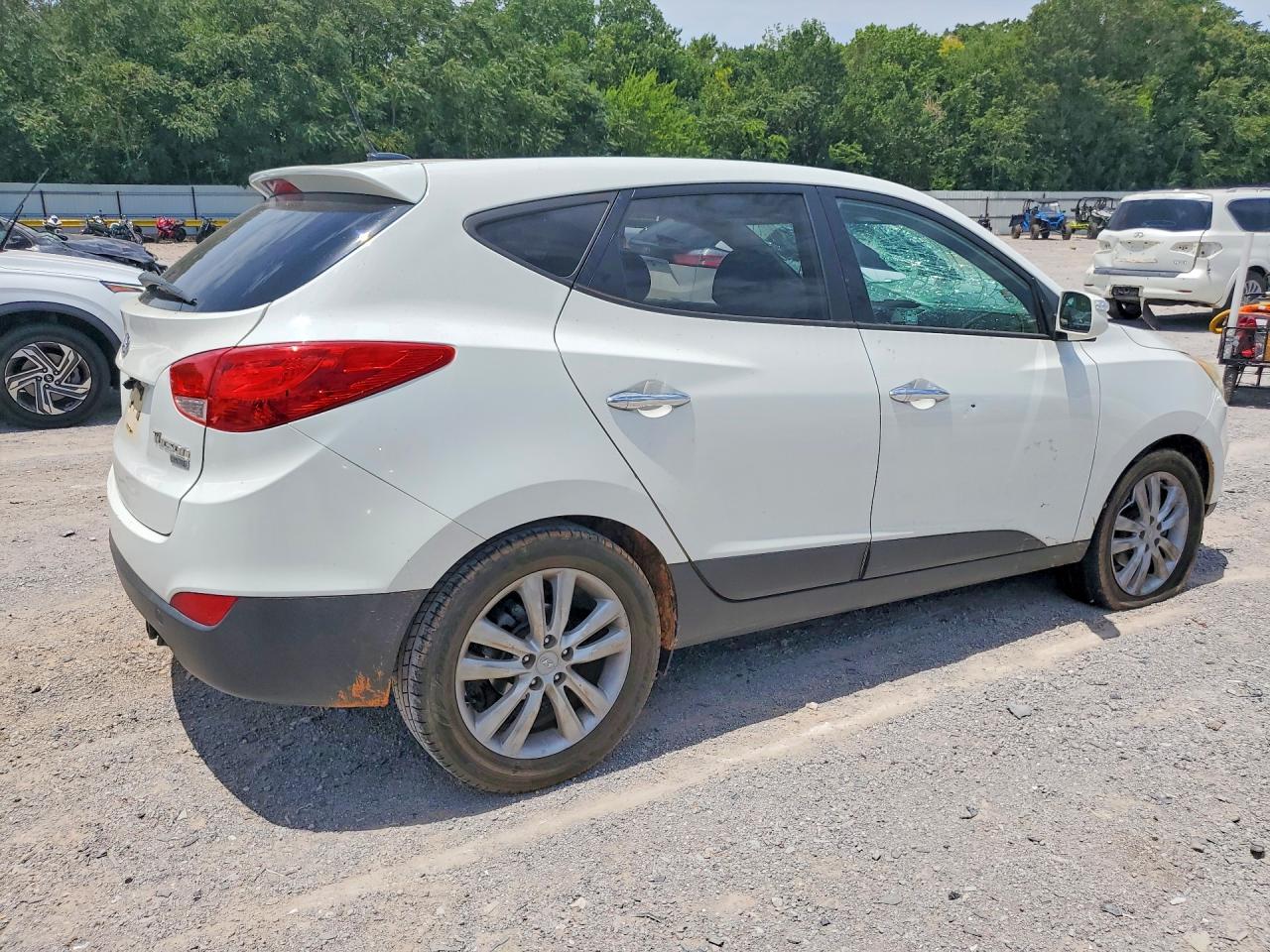 2012 Hyundai Tucson Limited White vin: KM8JU3AC4CU498442