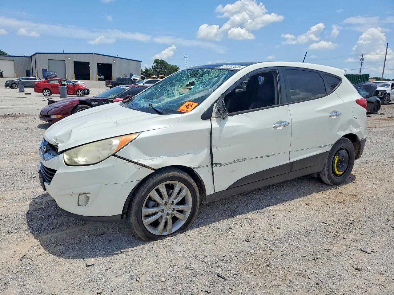 2012 Hyundai Tucson Limited White vin: KM8JU3AC4CU498442