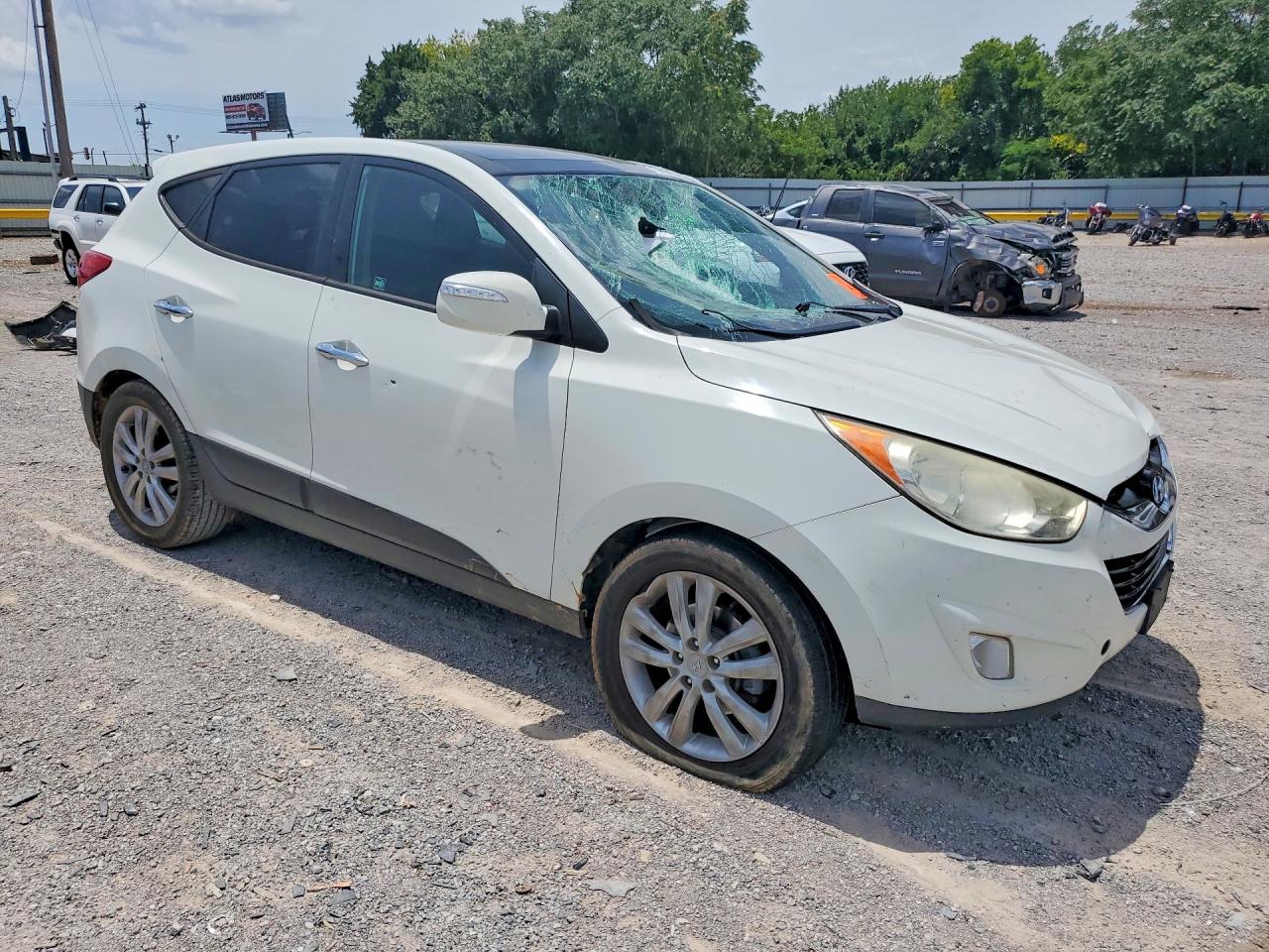 2012 Hyundai Tucson Limited White vin: KM8JU3AC4CU498442