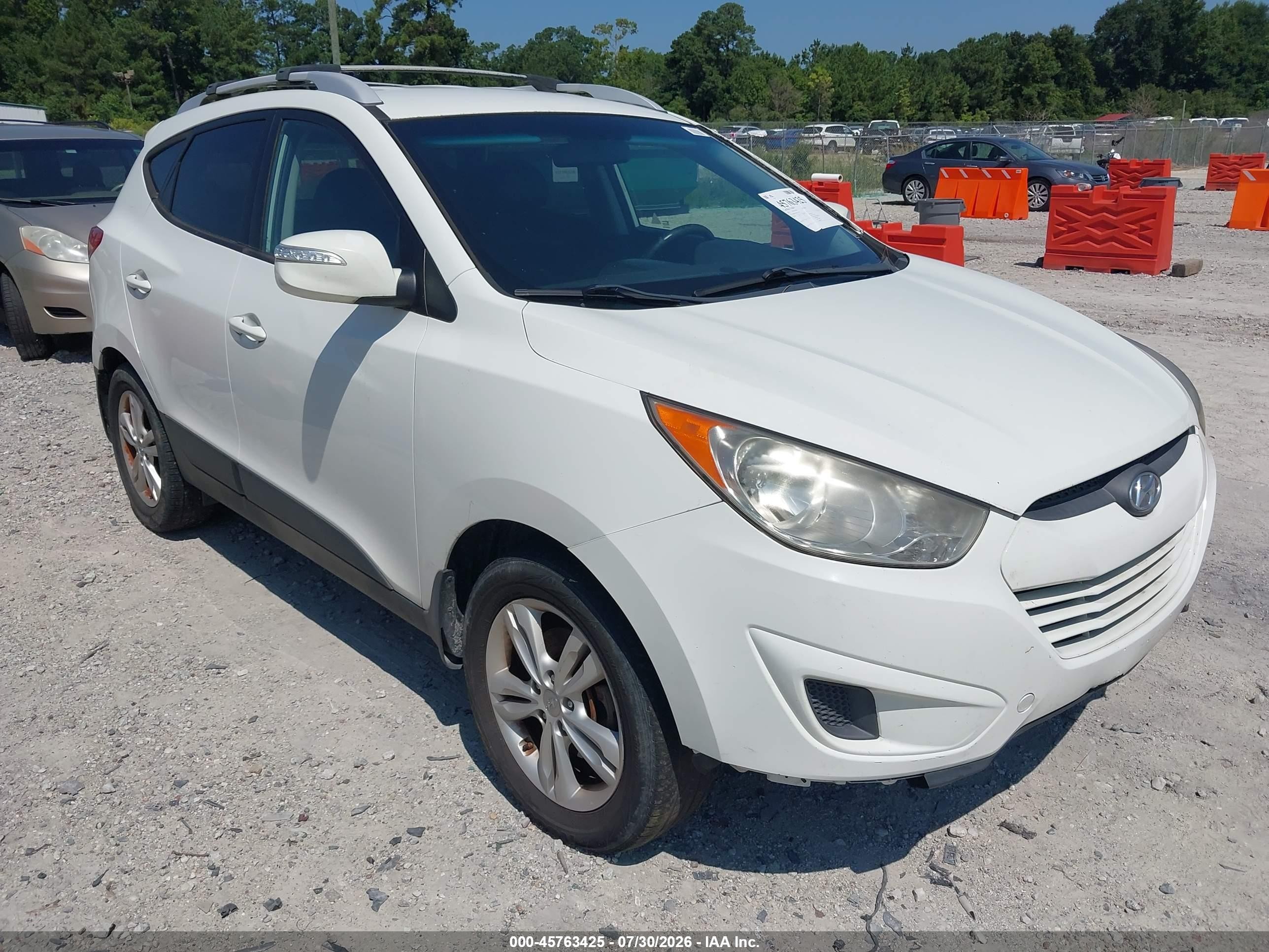 2012 Hyundai Tucson Gls White vin: KM8JU3AC4CU516115