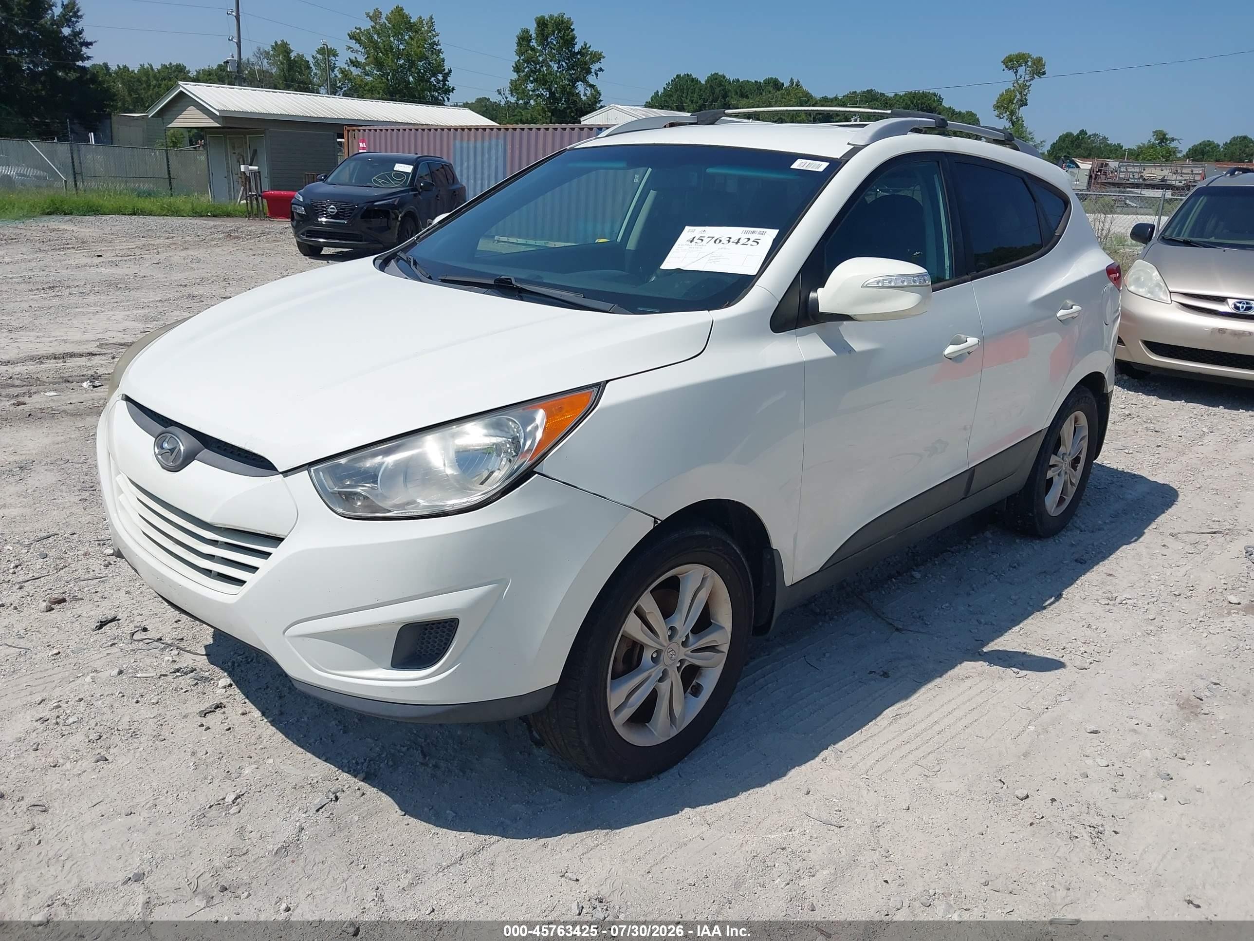 2012 Hyundai Tucson Gls White vin: KM8JU3AC4CU516115