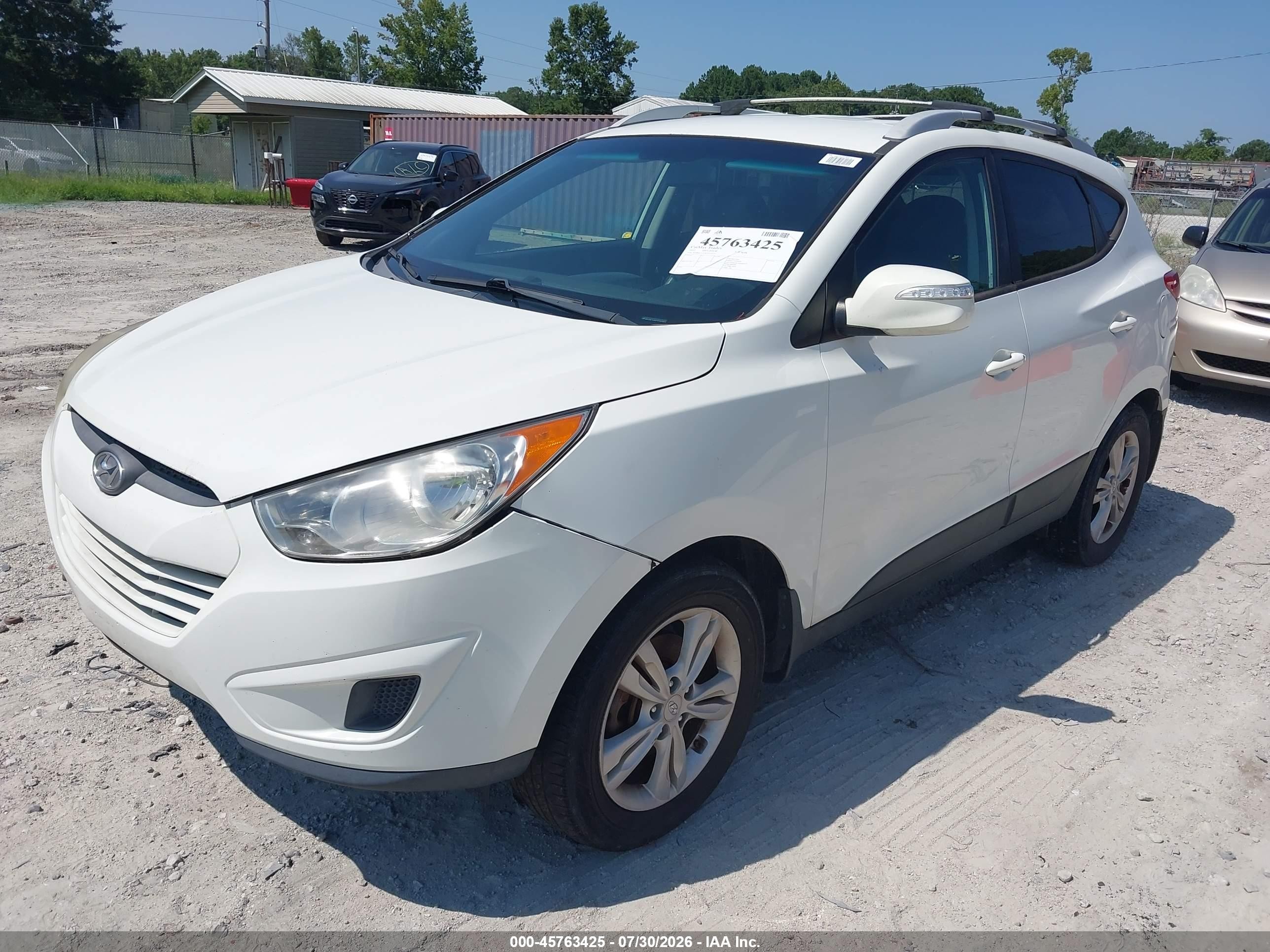 2012 Hyundai Tucson Gls White vin: KM8JU3AC4CU516115