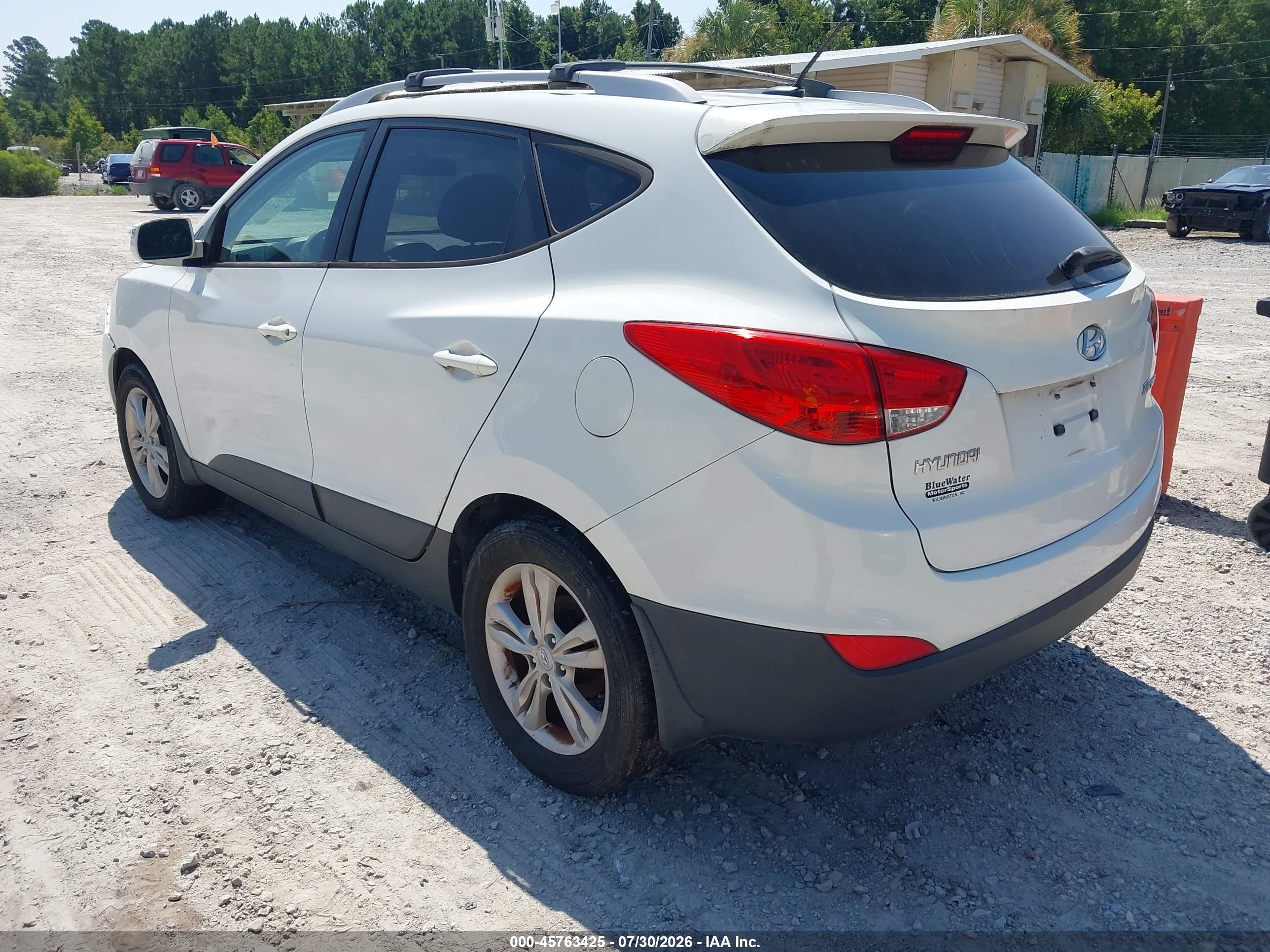 2012 Hyundai Tucson Gls White vin: KM8JU3AC4CU516115