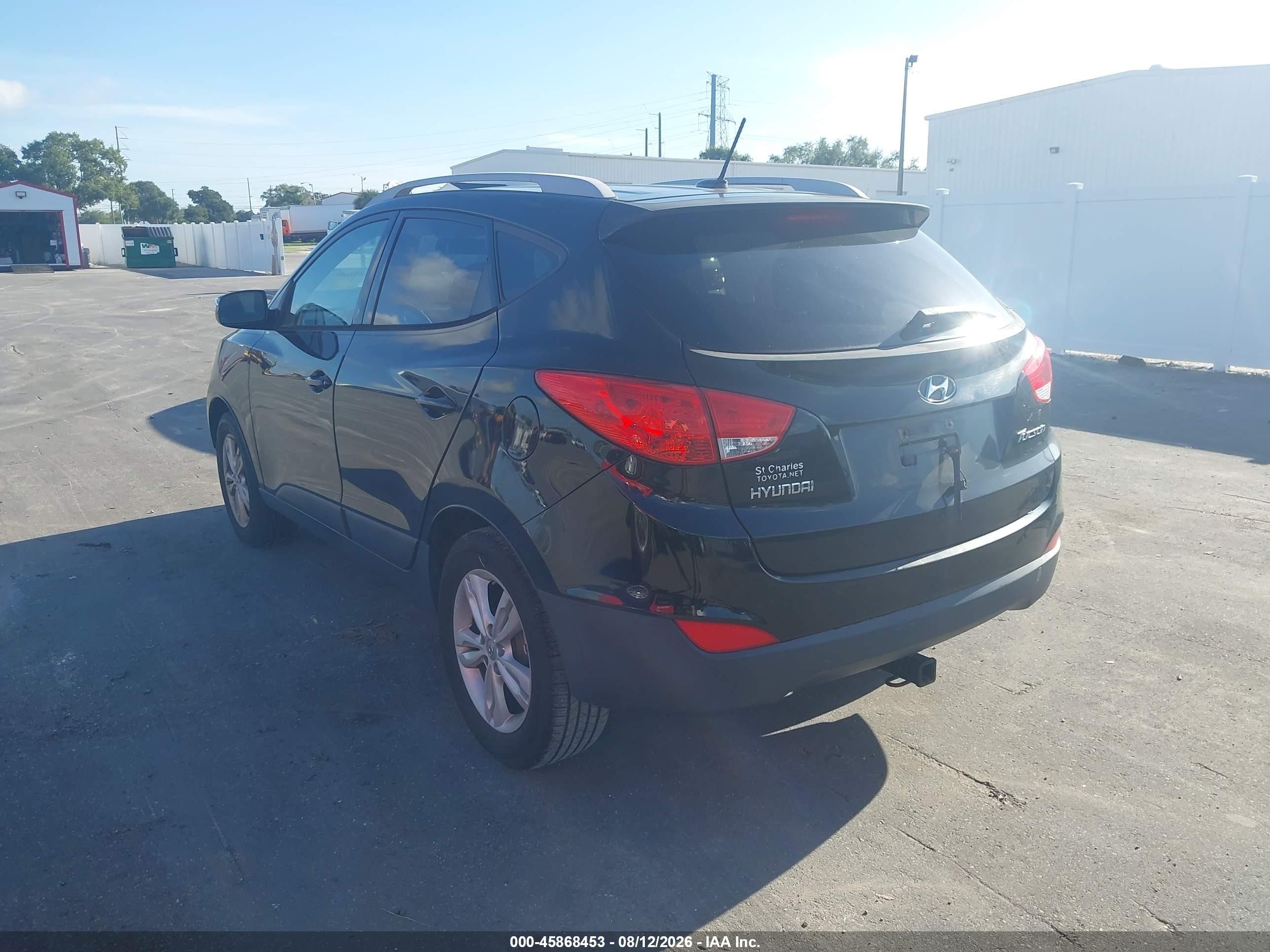 2013 Hyundai Tucson Gls Black vin: KM8JU3AC4DU757657