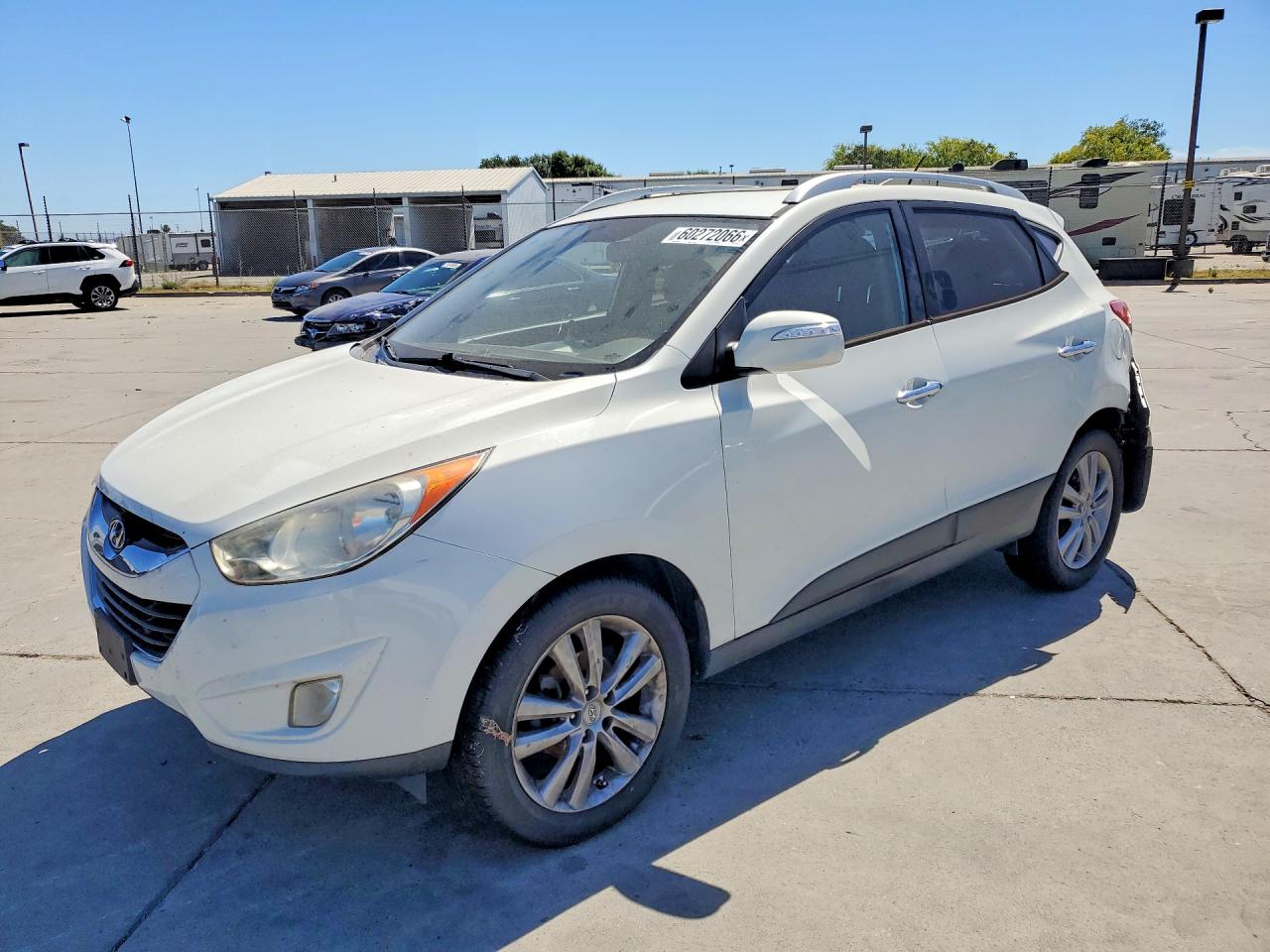 2010 Hyundai Tucson Limited White vin: KM8JU3AC5AU085796