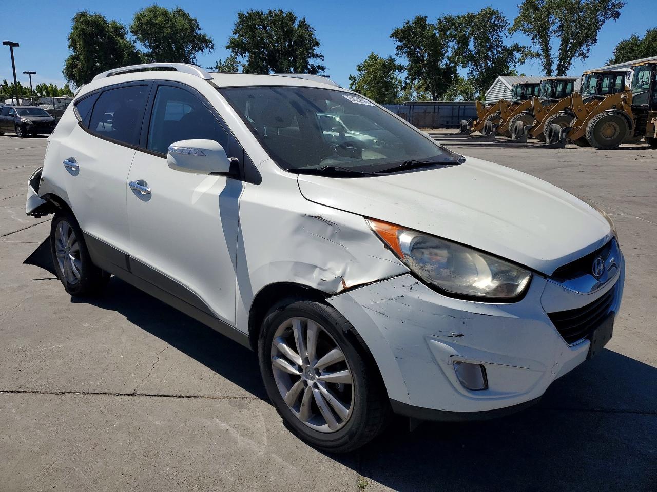 2010 Hyundai Tucson Limited White vin: KM8JU3AC5AU085796