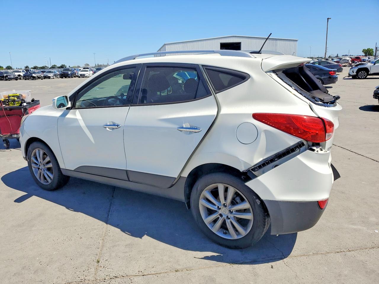 2010 Hyundai Tucson Limited White vin: KM8JU3AC5AU085796