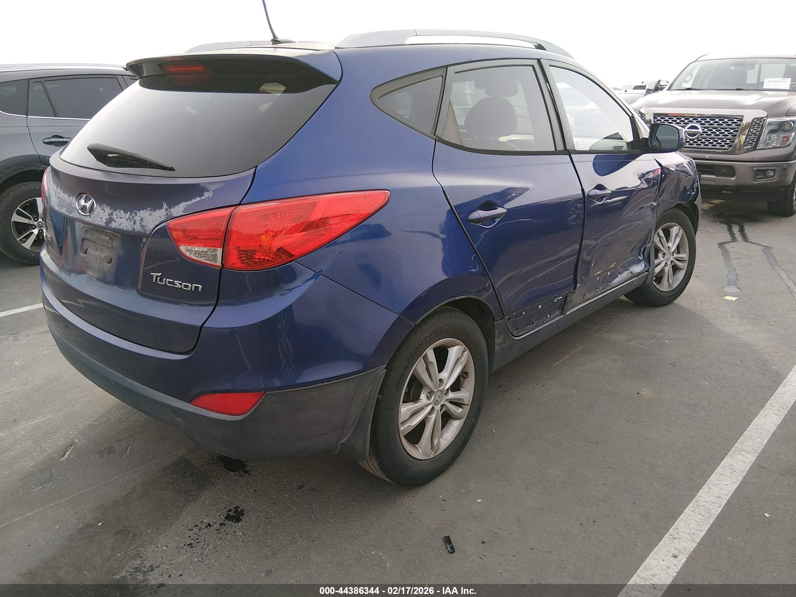 2011 Hyundai Tucson Gls Blue vin: KM8JU3AC5BU136697