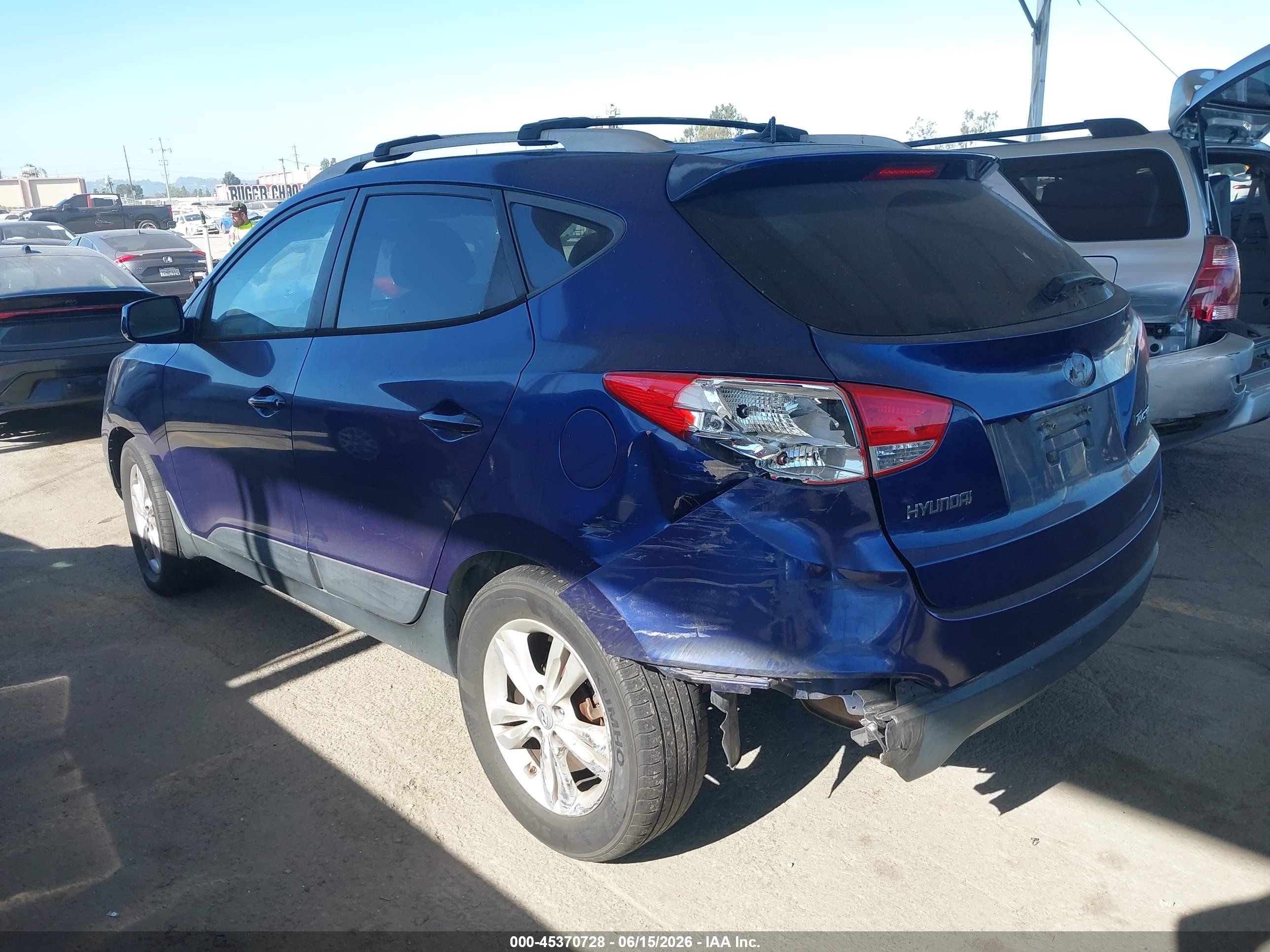 2011 Hyundai Tucson Gls Blue vin: KM8JU3AC5BU203413