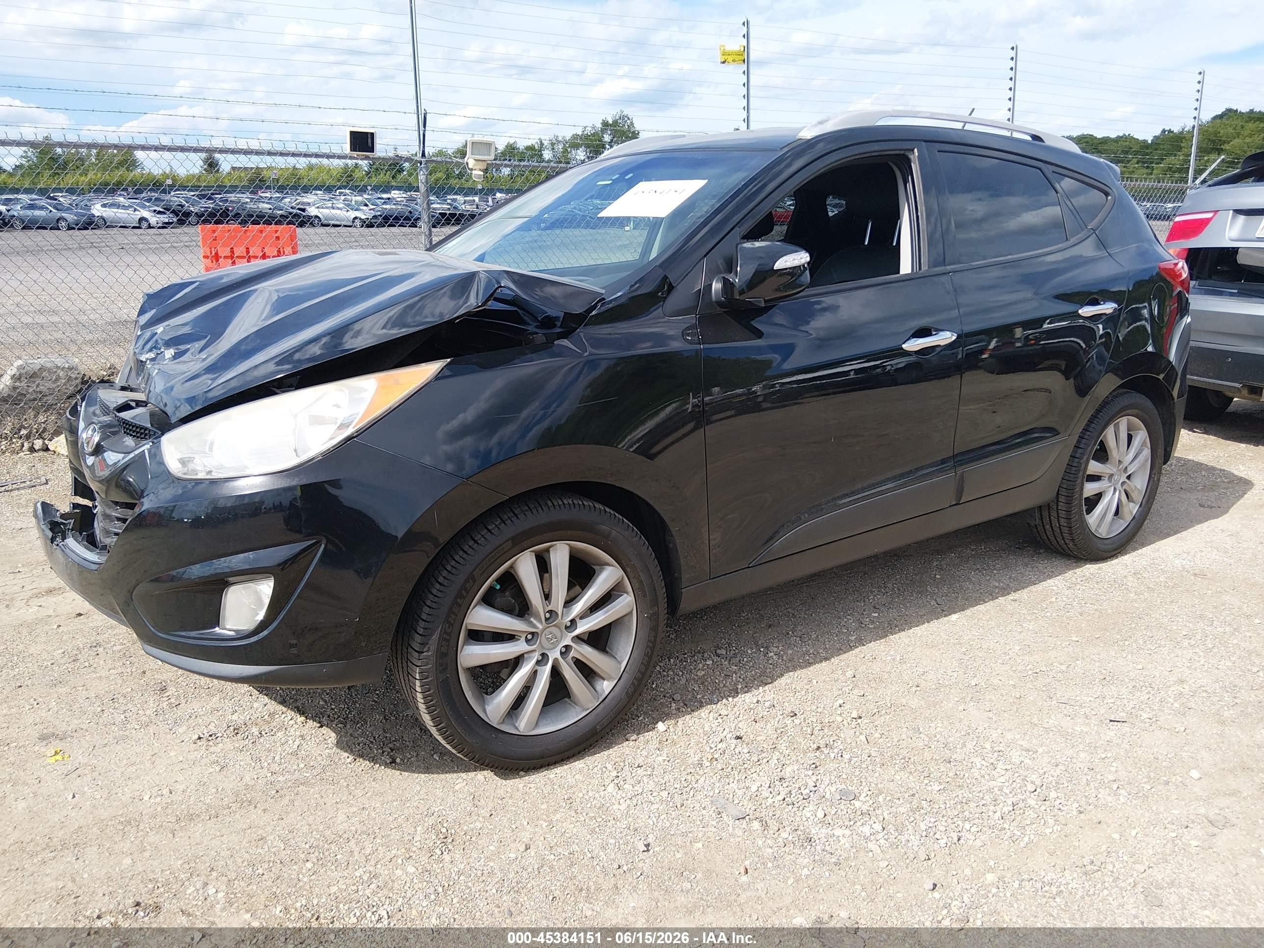 2012 Hyundai Tucson Limited Black vin: KM8JU3AC5CU487918