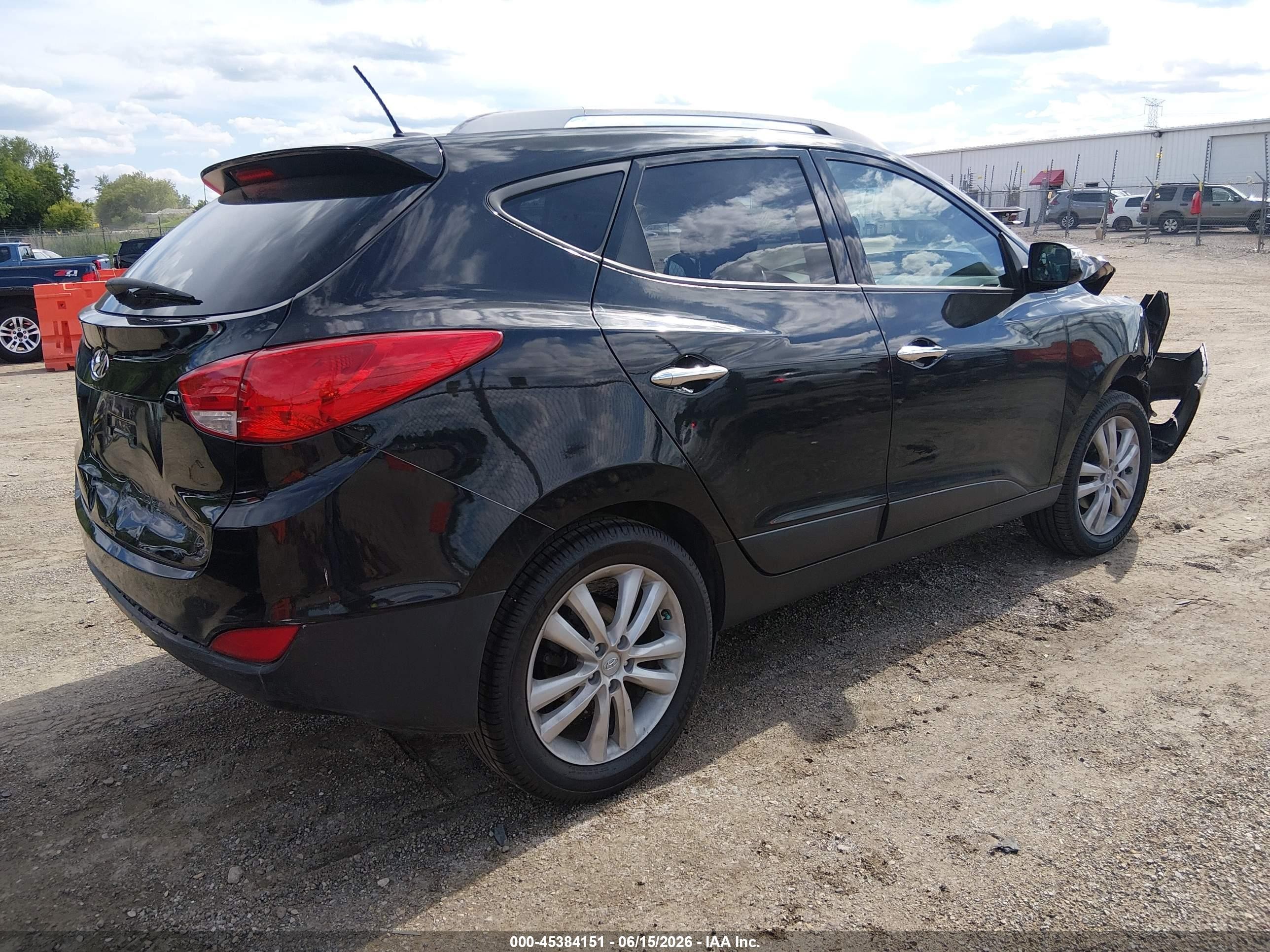 2012 Hyundai Tucson Limited Black vin: KM8JU3AC5CU487918