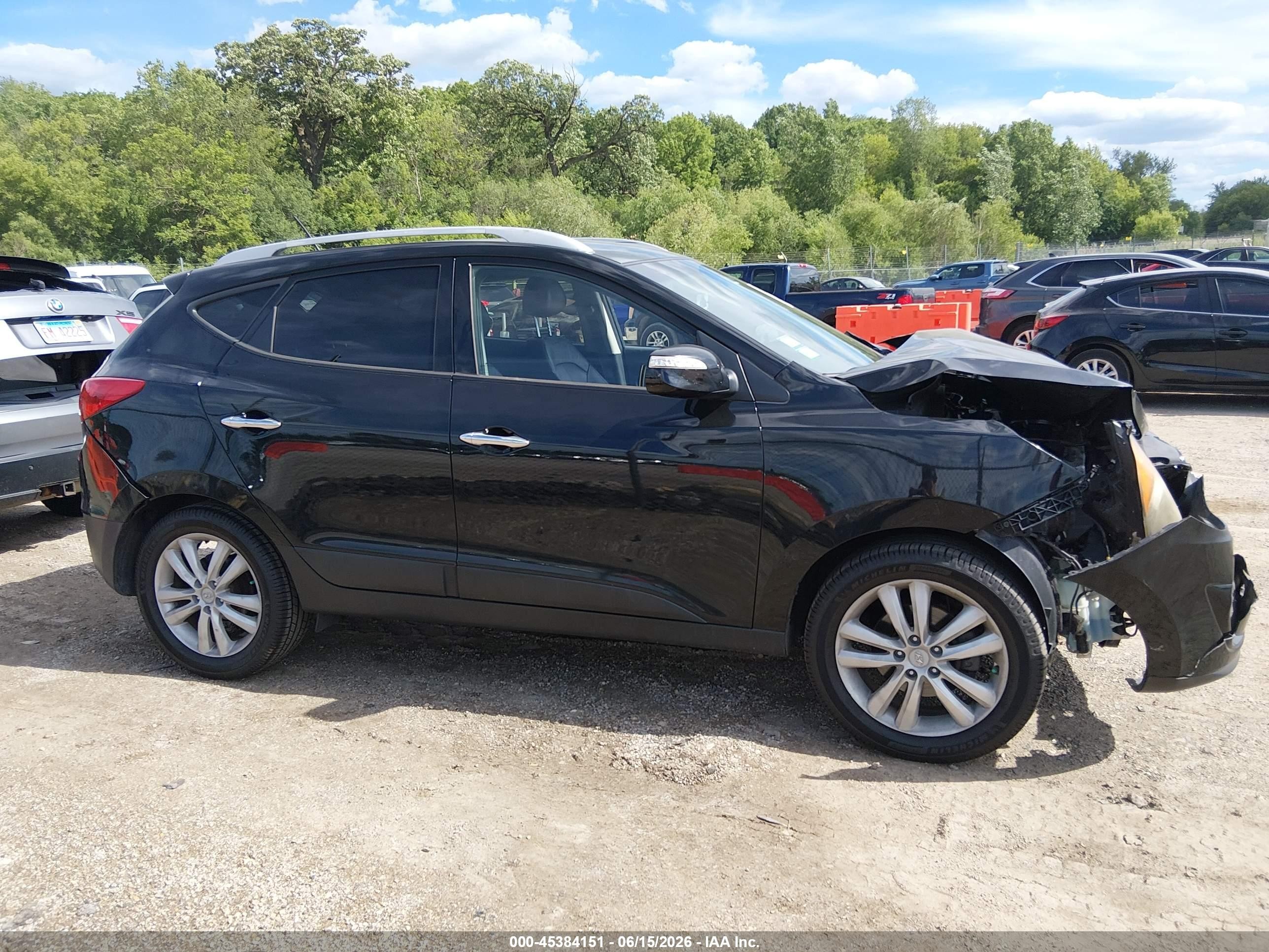 2012 Hyundai Tucson Limited Black vin: KM8JU3AC5CU487918