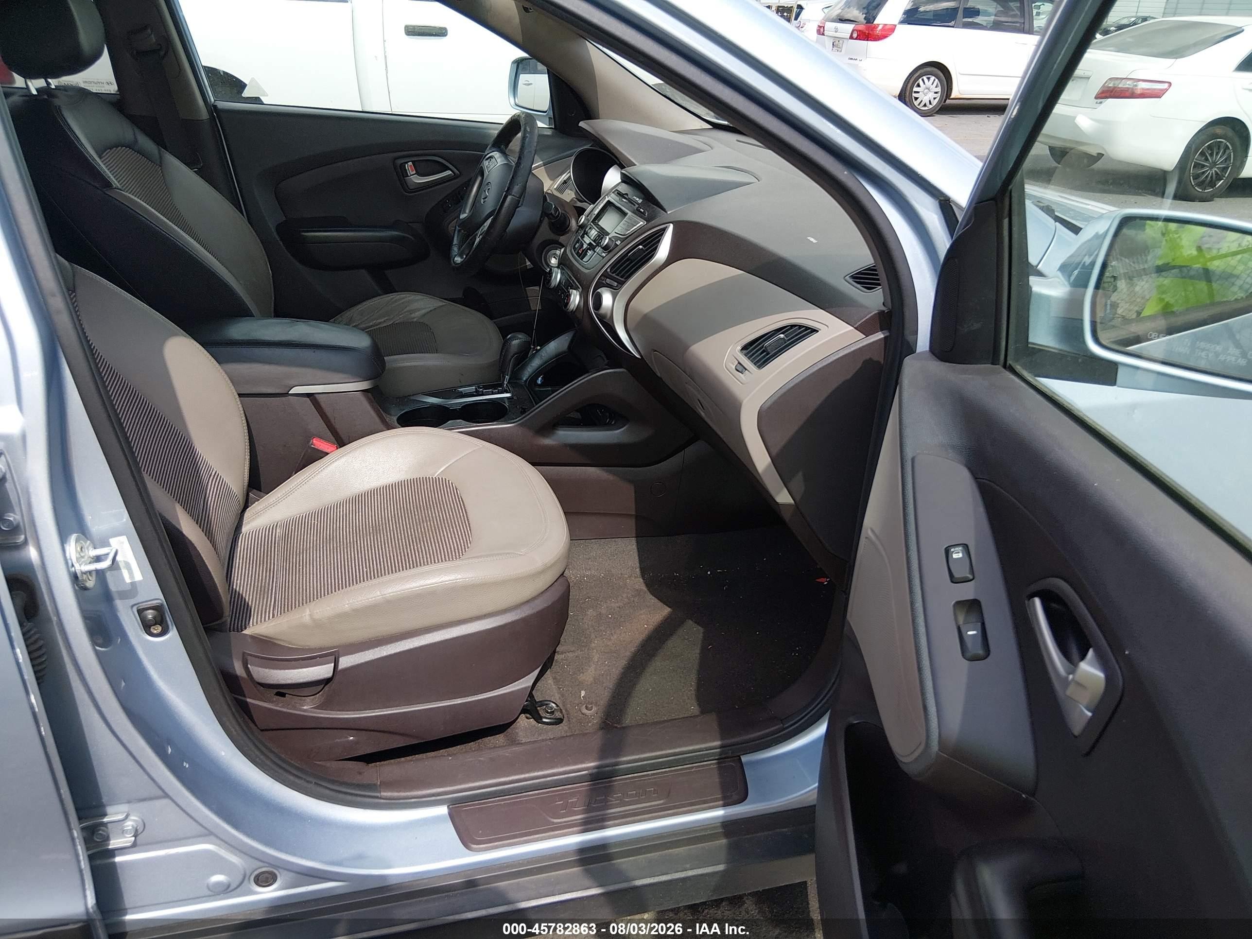 2012 Hyundai Tucson Gls Light Blue vin: KM8JU3AC5CU497610