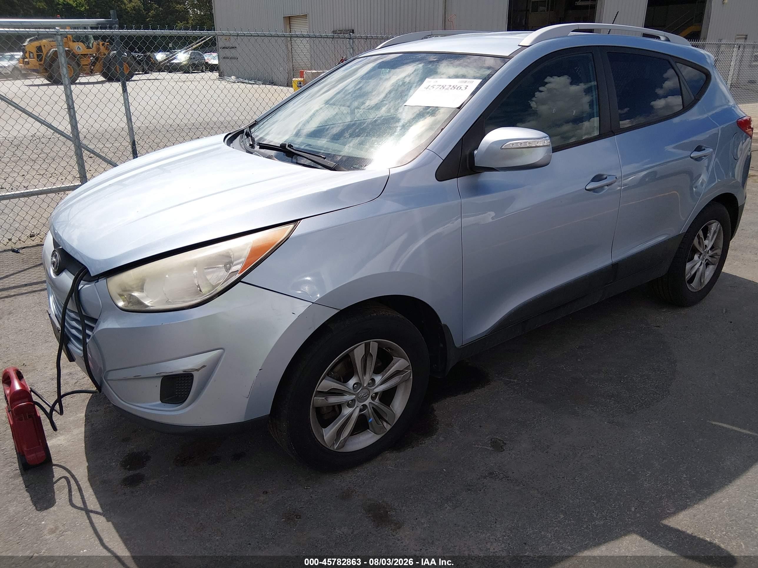 2012 Hyundai Tucson Gls Light Blue vin: KM8JU3AC5CU497610