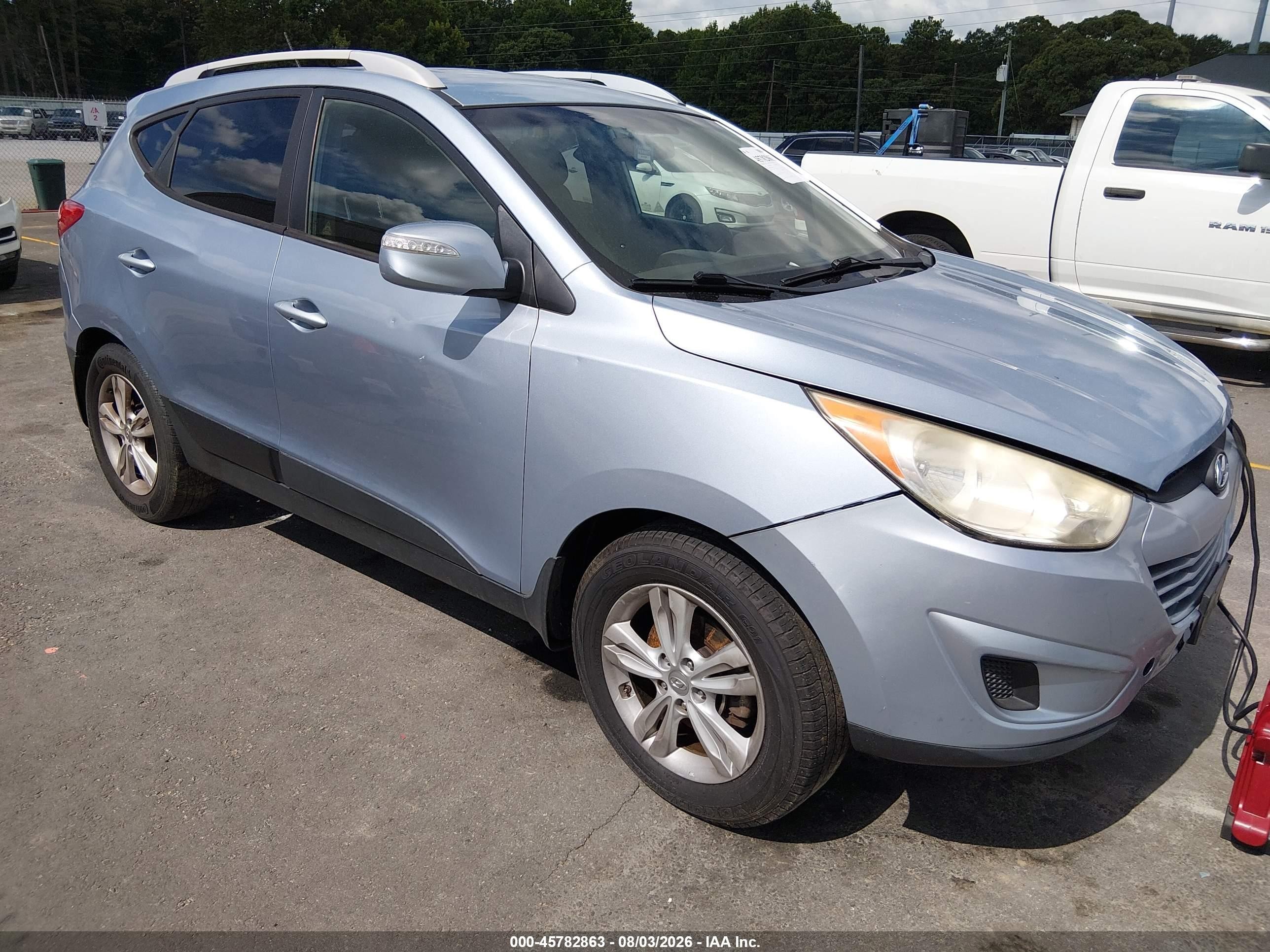 2012 Hyundai Tucson Gls Light Blue vin: KM8JU3AC5CU497610