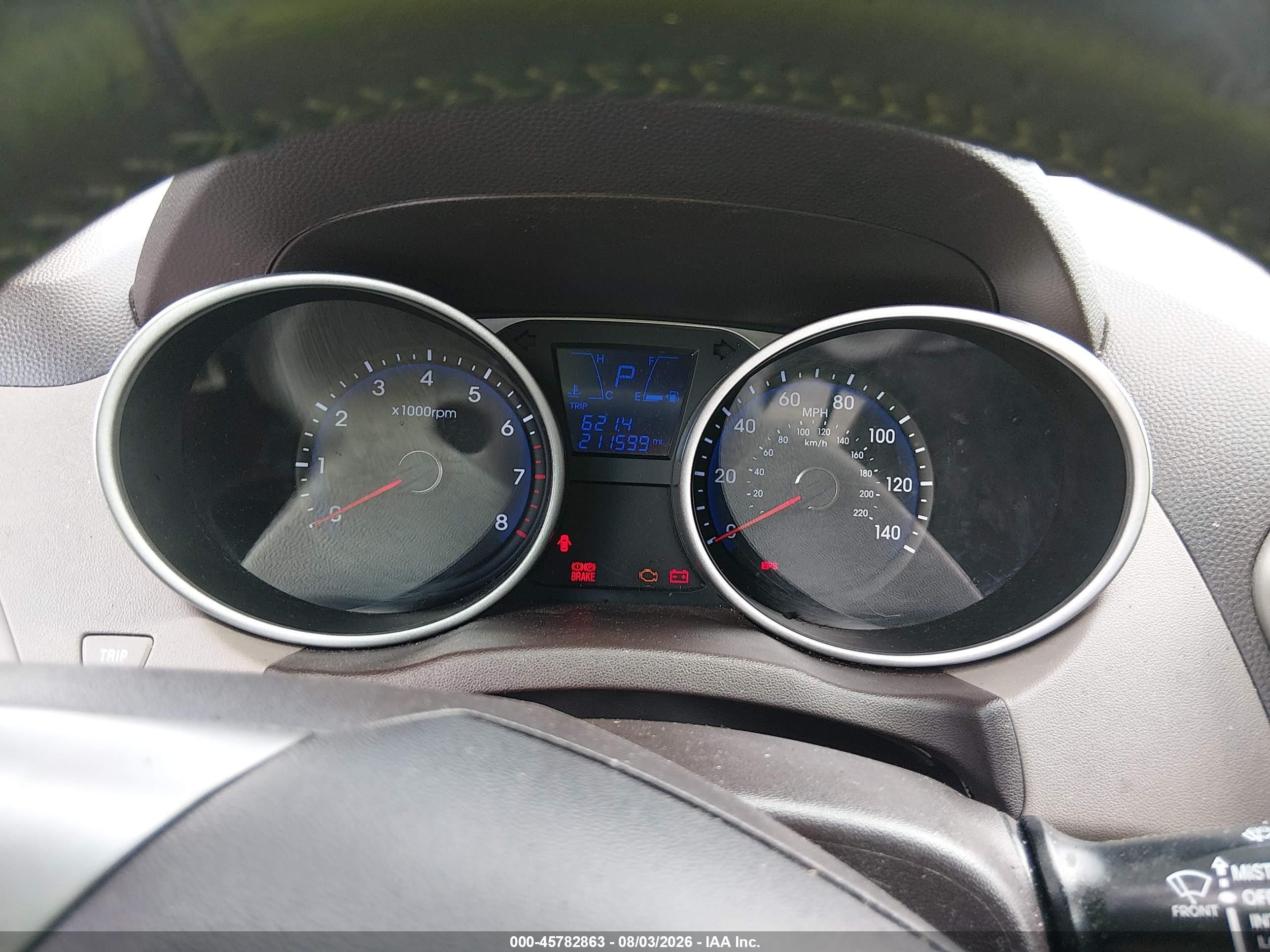 2012 Hyundai Tucson Gls Light Blue vin: KM8JU3AC5CU497610