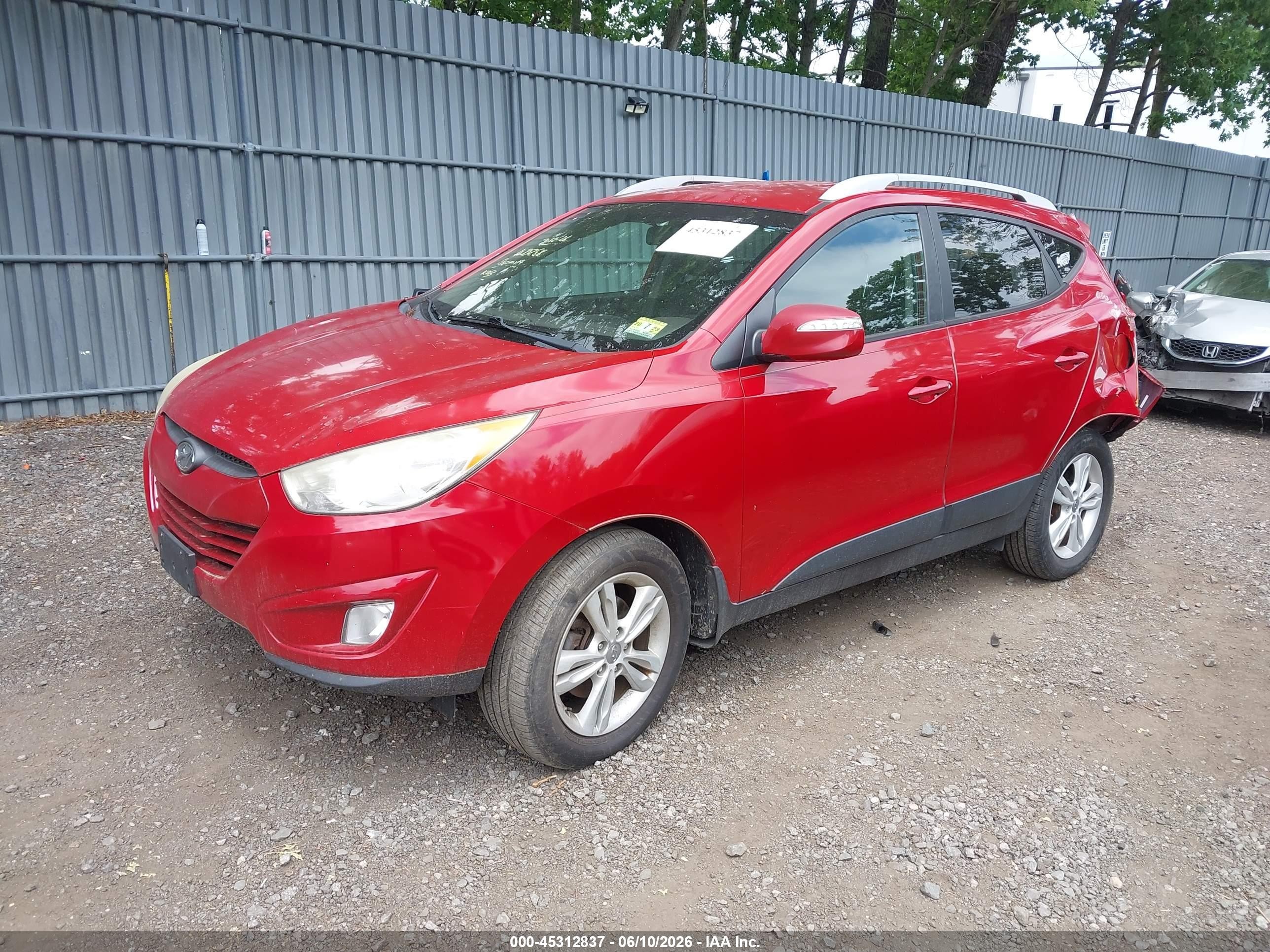 2013 Hyundai Tucson Gls Red vin: KM8JU3AC5DU550288
