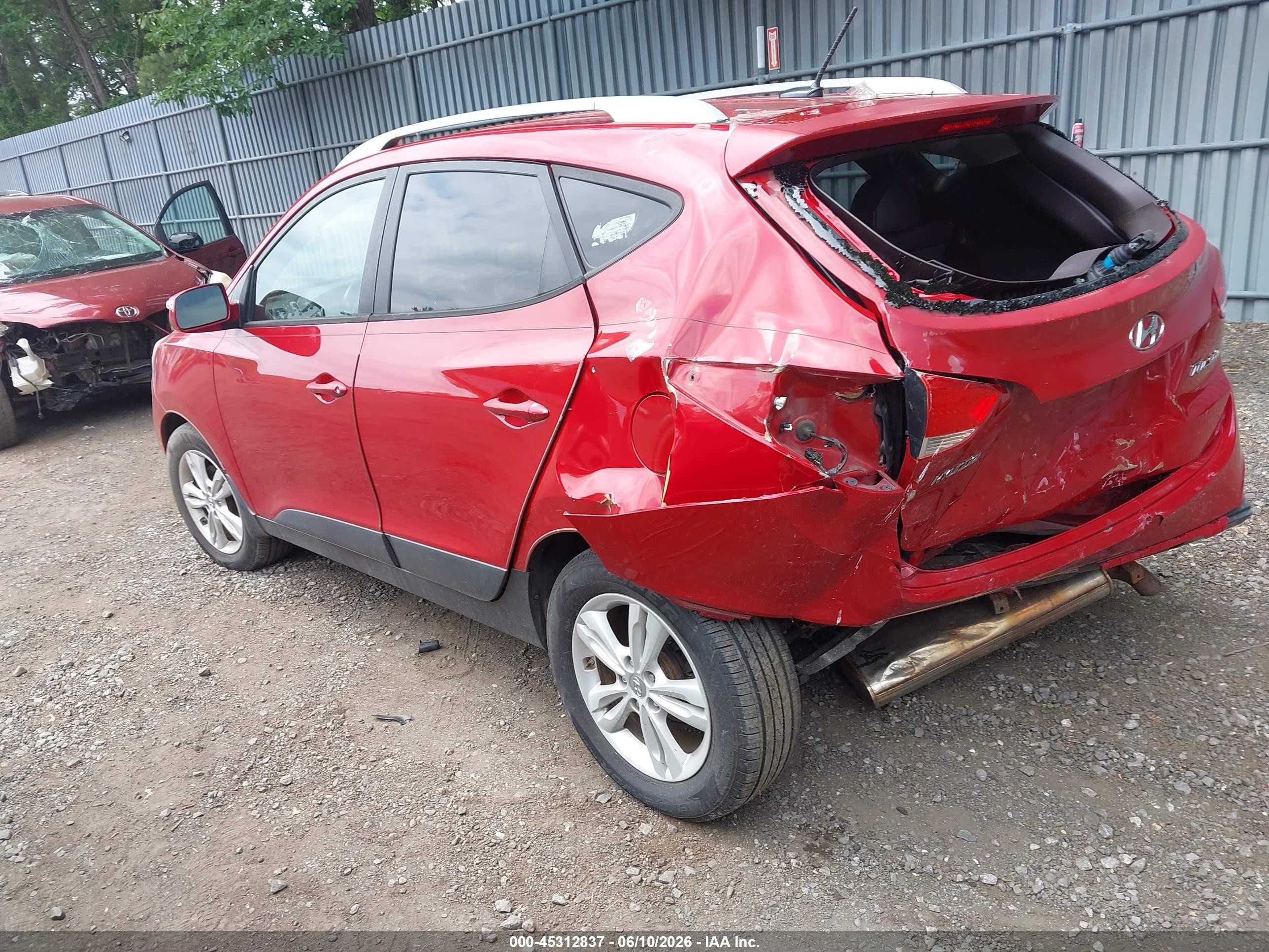 2013 Hyundai Tucson Gls Red vin: KM8JU3AC5DU550288