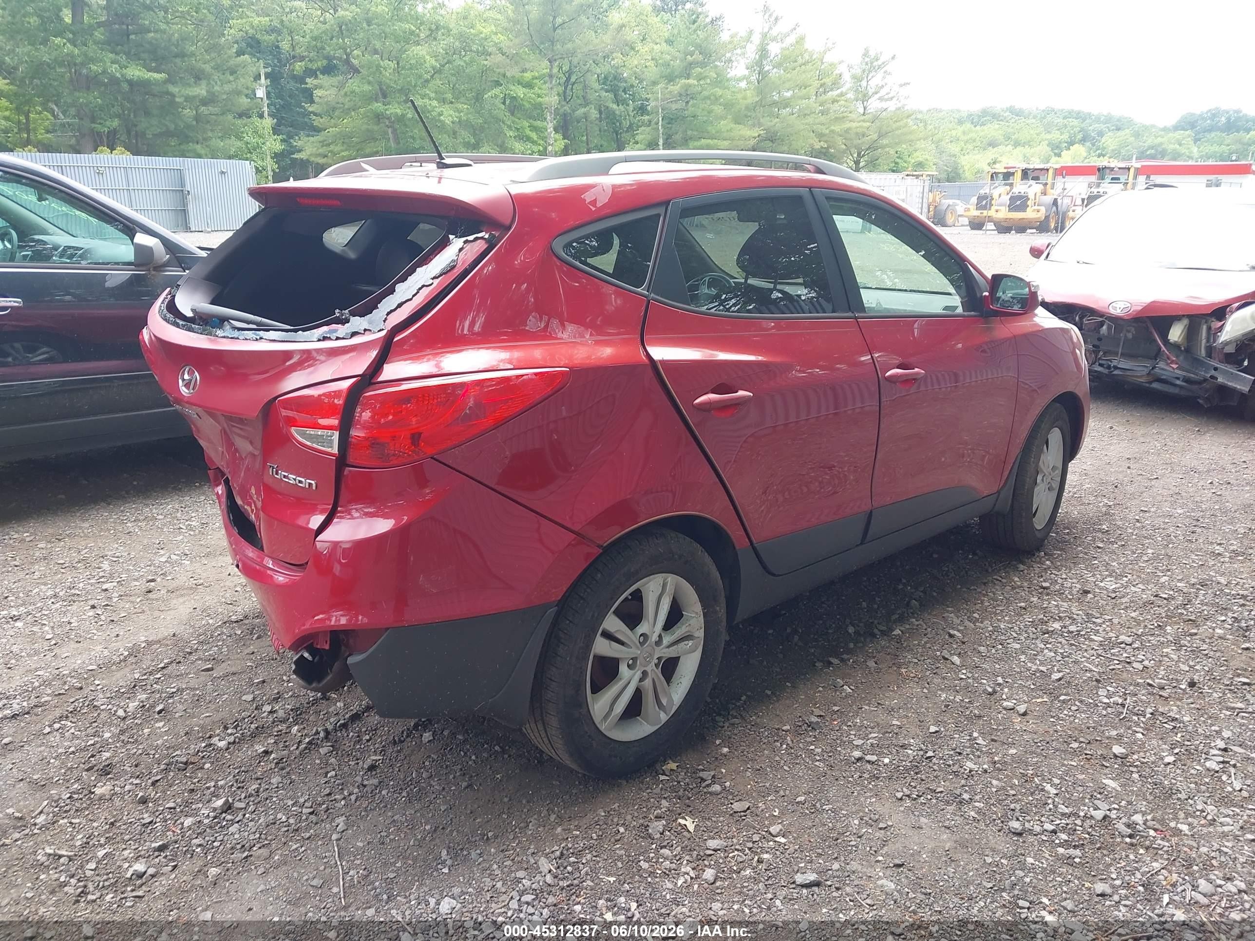 2013 Hyundai Tucson Gls Red vin: KM8JU3AC5DU550288