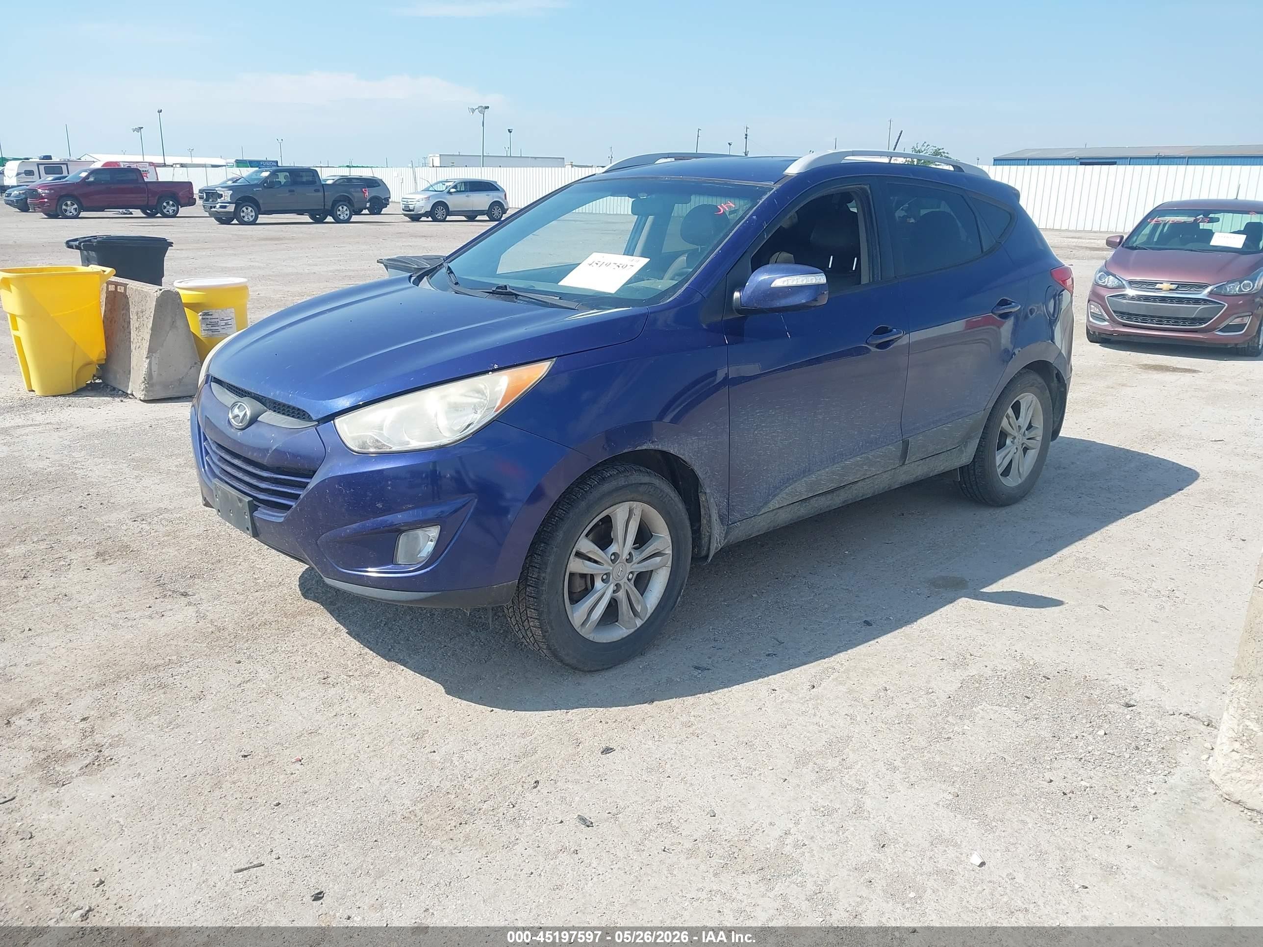 2013 Hyundai Tucson Gls Blue vin: KM8JU3AC5DU562571
