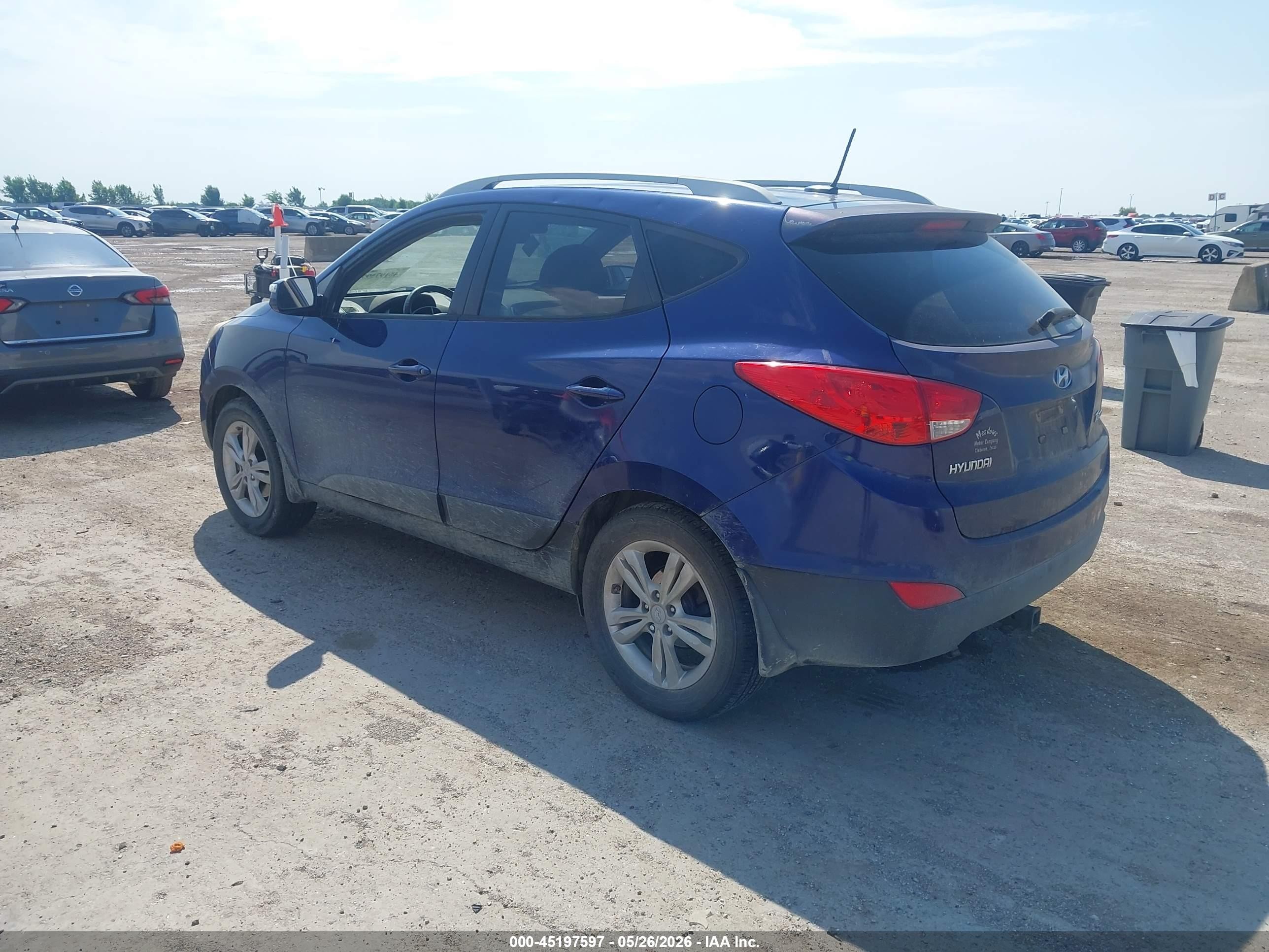 2013 Hyundai Tucson Gls Blue vin: KM8JU3AC5DU562571