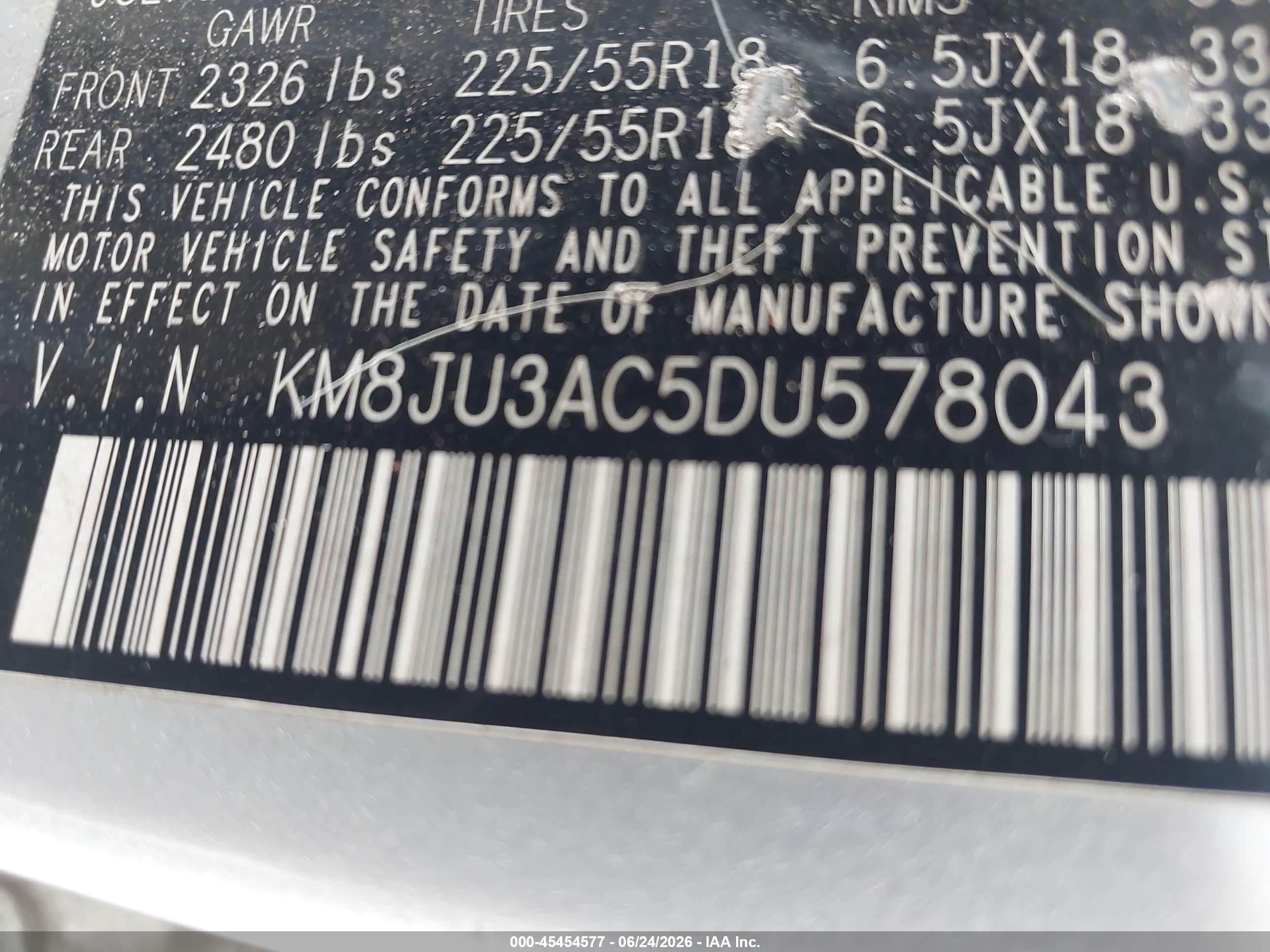 2013 Hyundai Tucson Limited Серебряный vin: KM8JU3AC5DU578043
