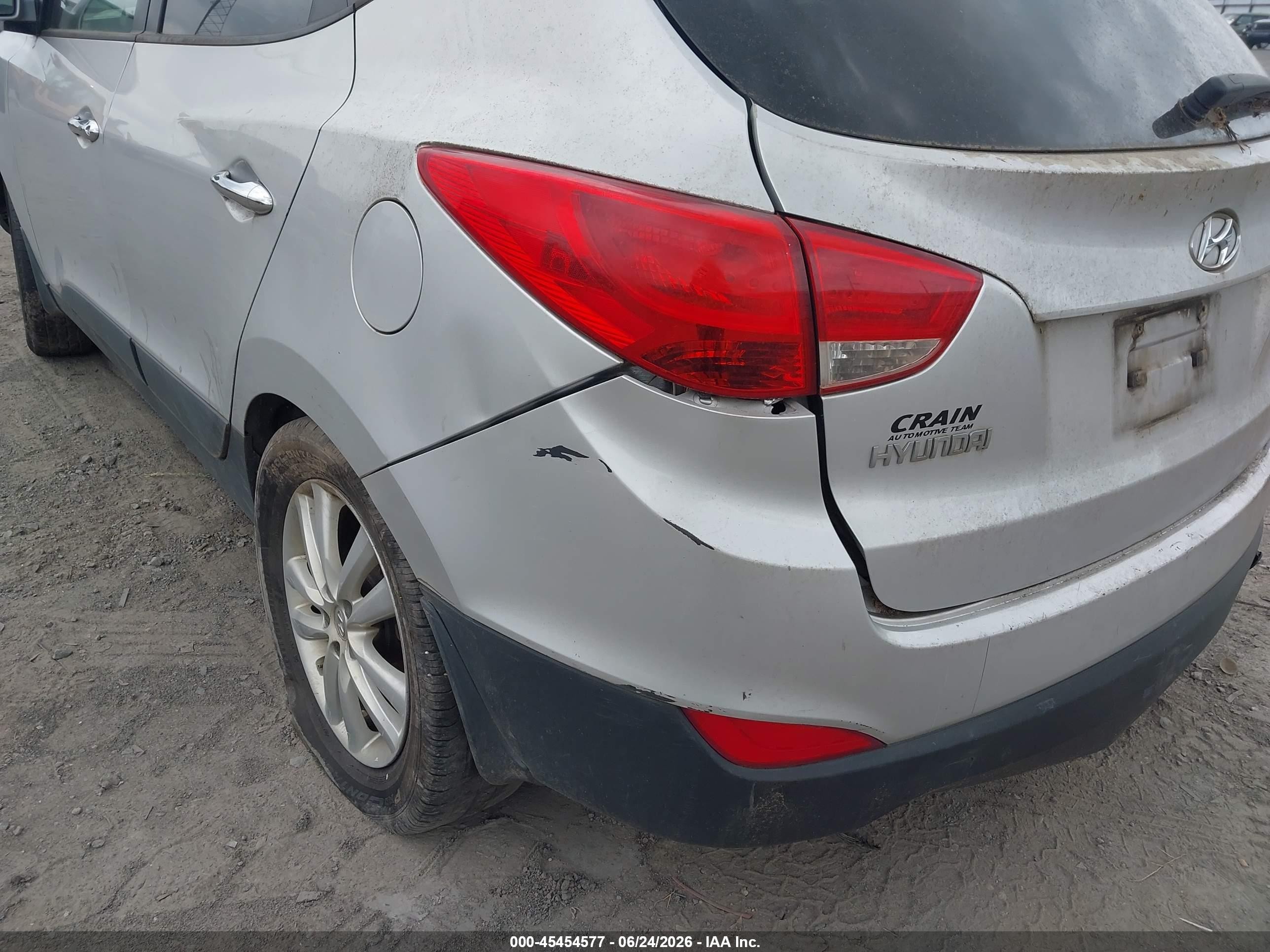 2013 Hyundai Tucson Limited Серебряный vin: KM8JU3AC5DU578043