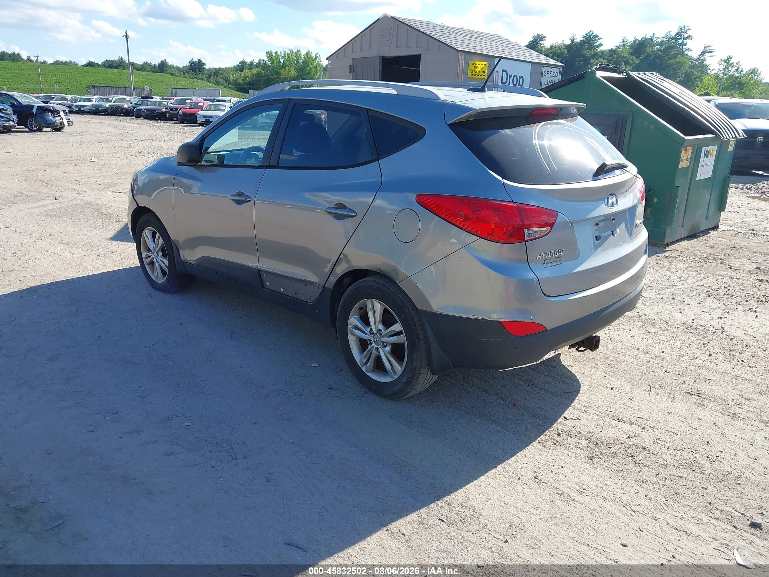 2013 Hyundai Tucson Gls Silver vin: KM8JU3AC5DU594470