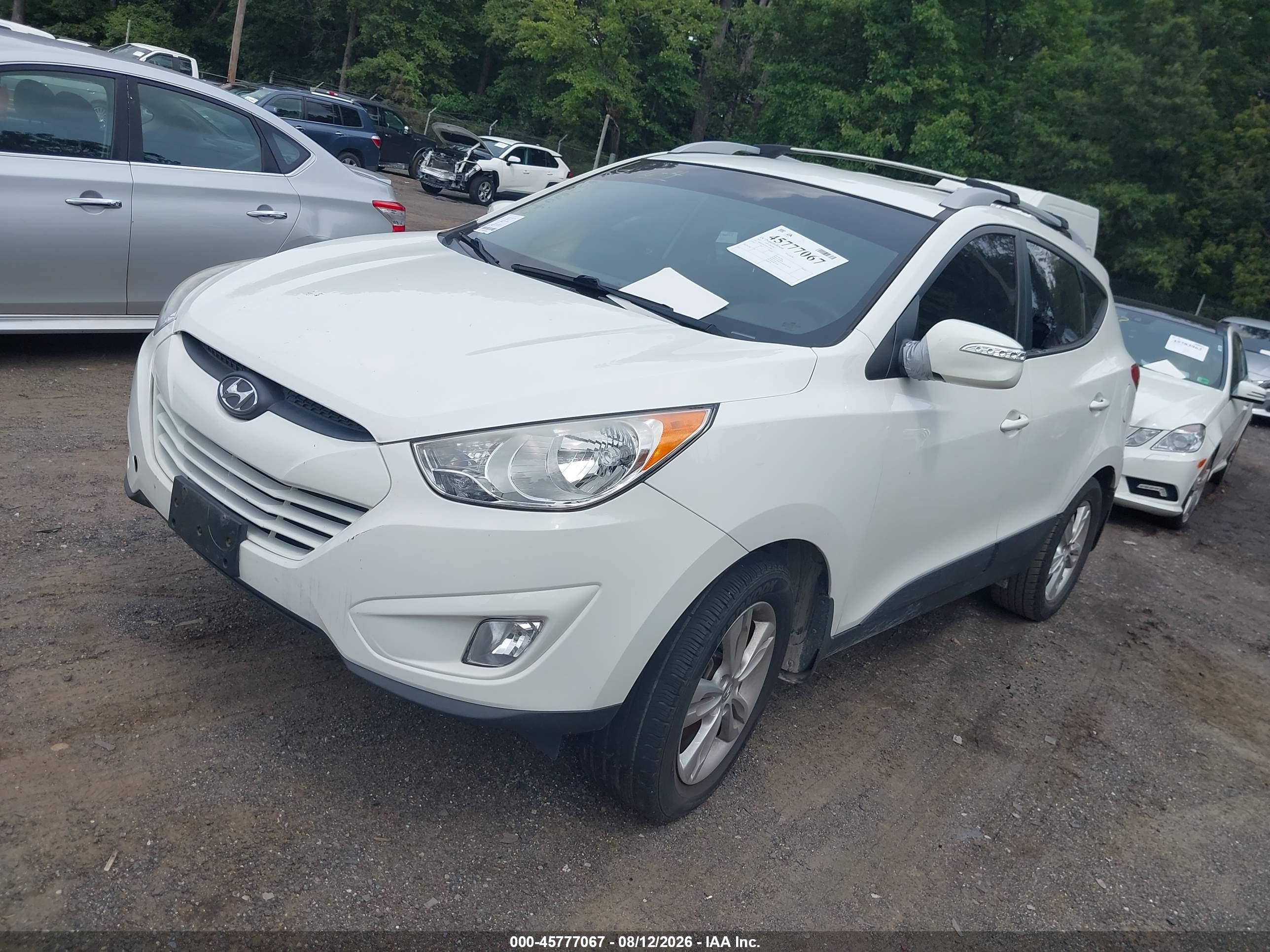 2013 Hyundai Tucson Gls White vin: KM8JU3AC5DU655364