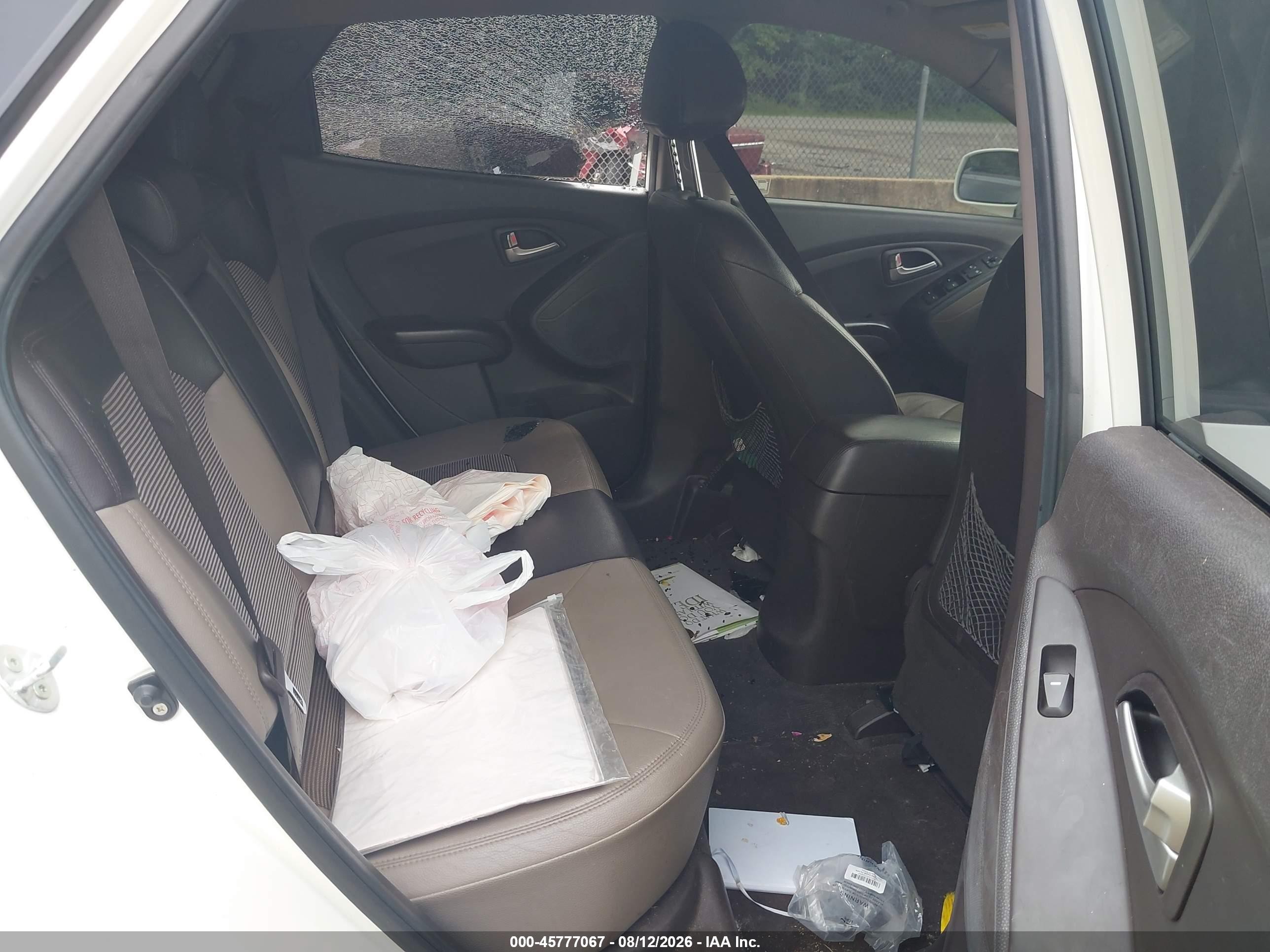 2013 Hyundai Tucson Gls White vin: KM8JU3AC5DU655364