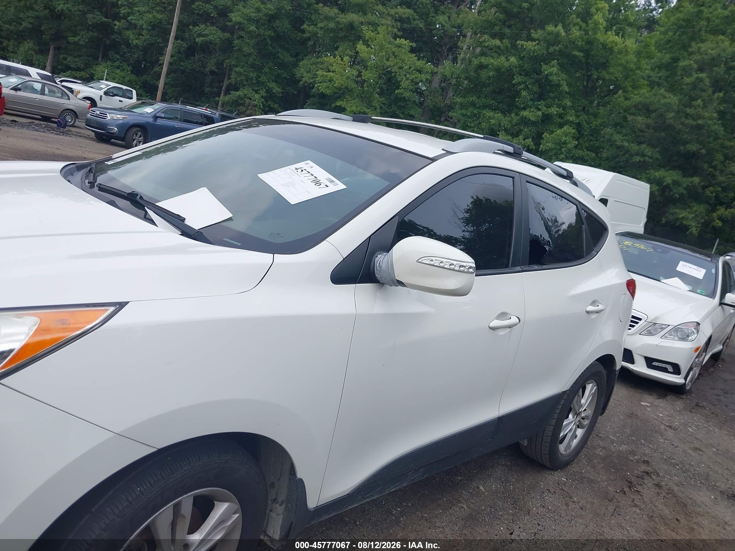 2013 Hyundai Tucson Gls White vin: KM8JU3AC5DU655364