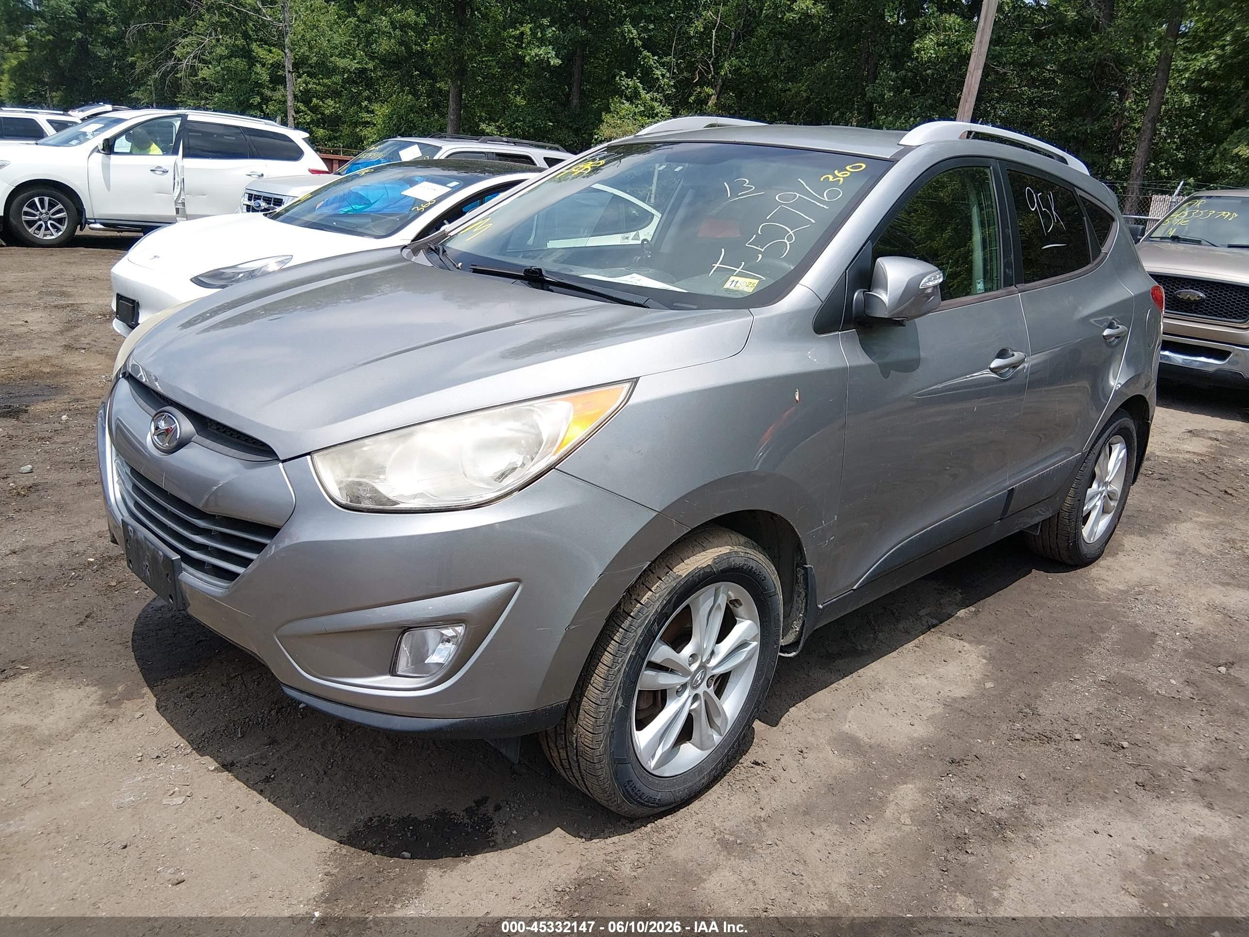 2013 Hyundai Tucson Gls Silver vin: KM8JU3AC5DU659298