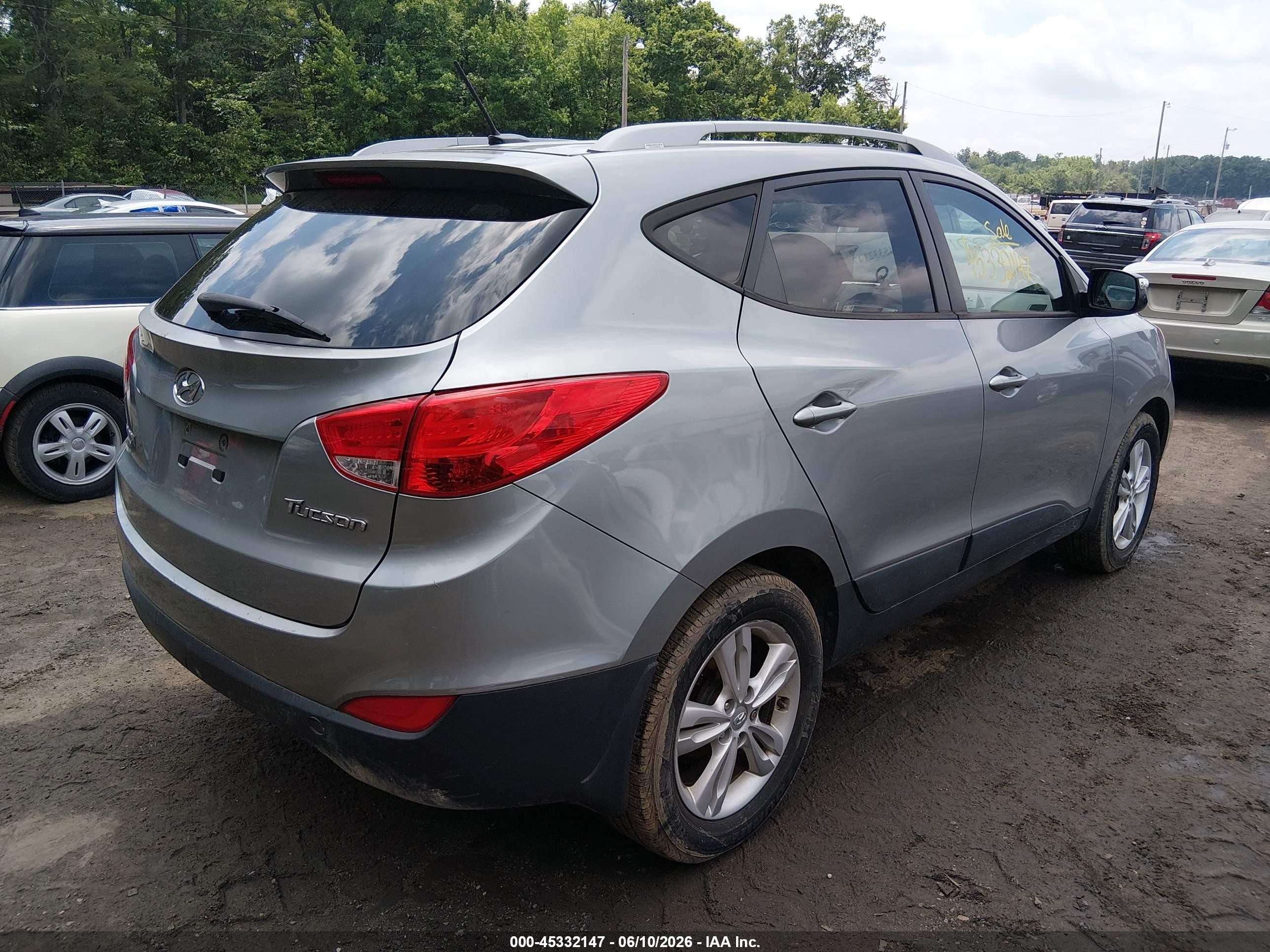 2013 Hyundai Tucson Gls Silver vin: KM8JU3AC5DU659298