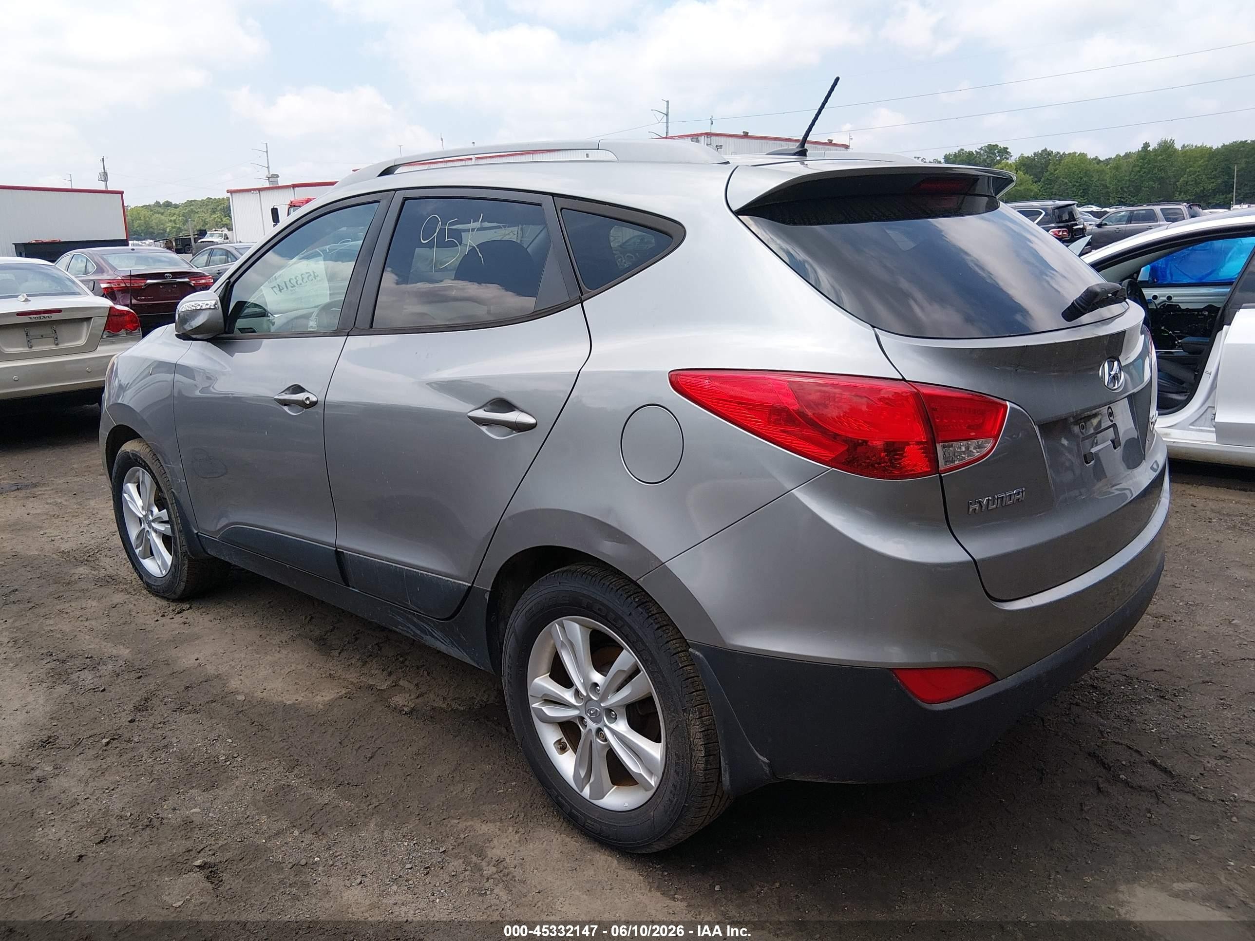 2013 Hyundai Tucson Gls Silver vin: KM8JU3AC5DU659298
