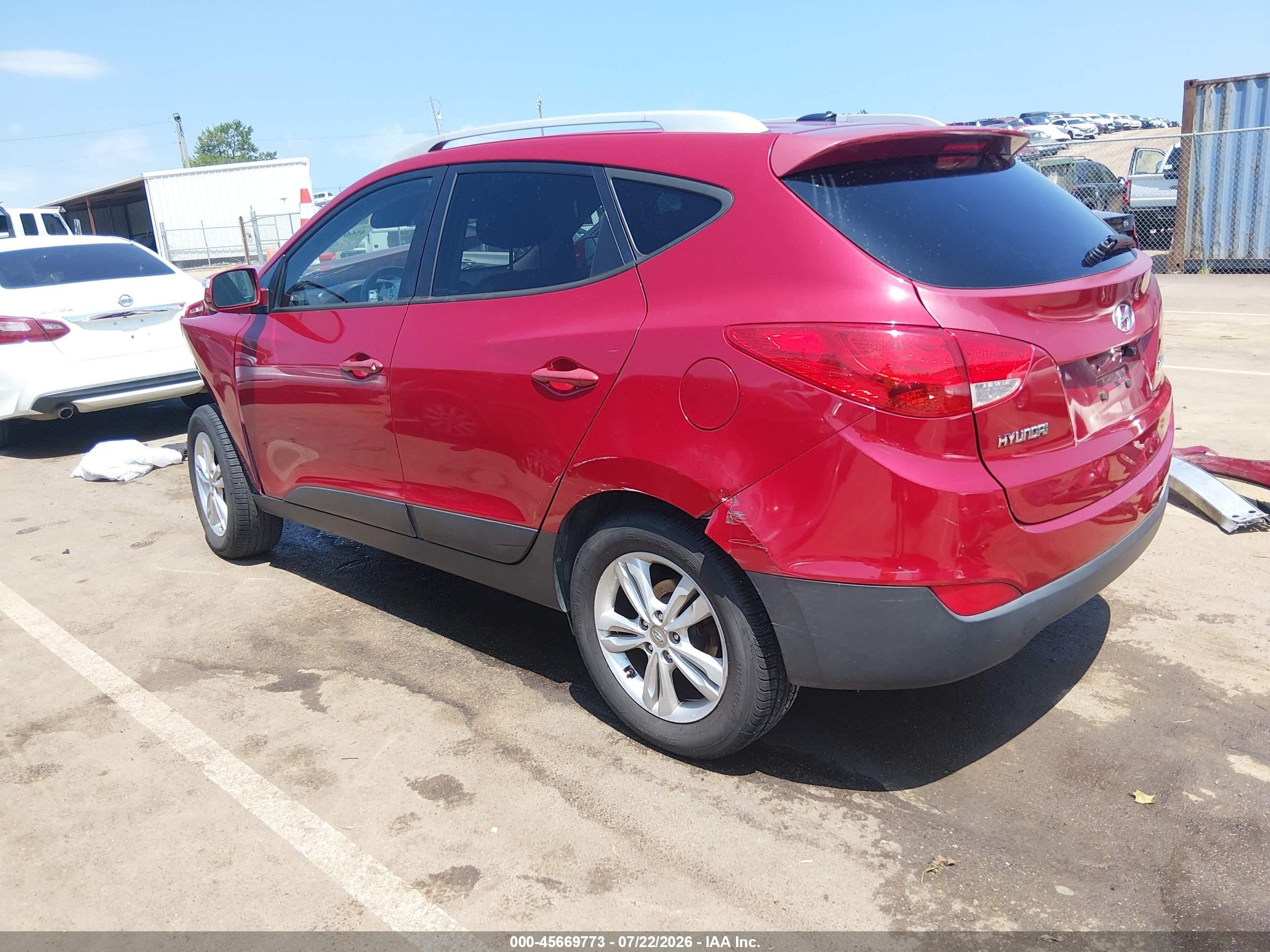 2013 Hyundai Tucson Gls Темно-бордовый vin: KM8JU3AC5DU728183