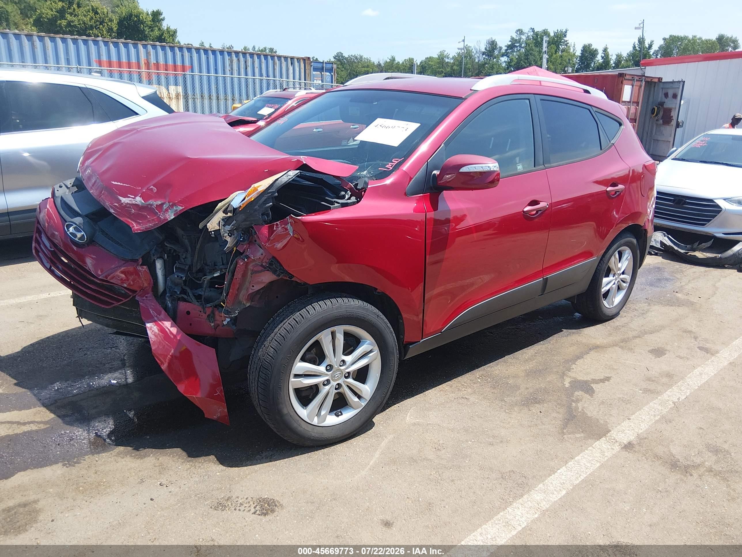 2013 Hyundai Tucson Gls Темно-бордовый vin: KM8JU3AC5DU728183