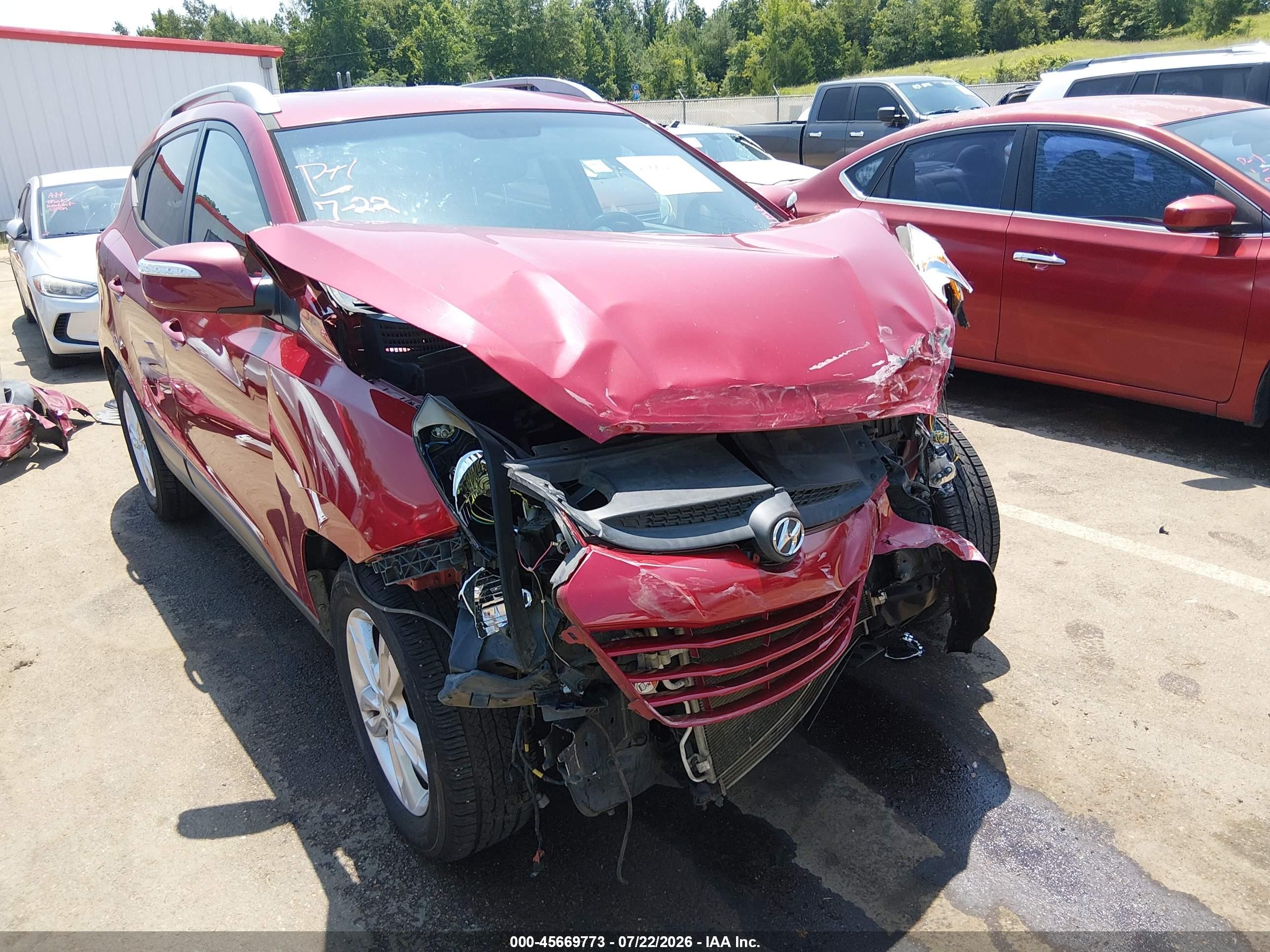 2013 Hyundai Tucson Gls Темно-бордовый vin: KM8JU3AC5DU728183