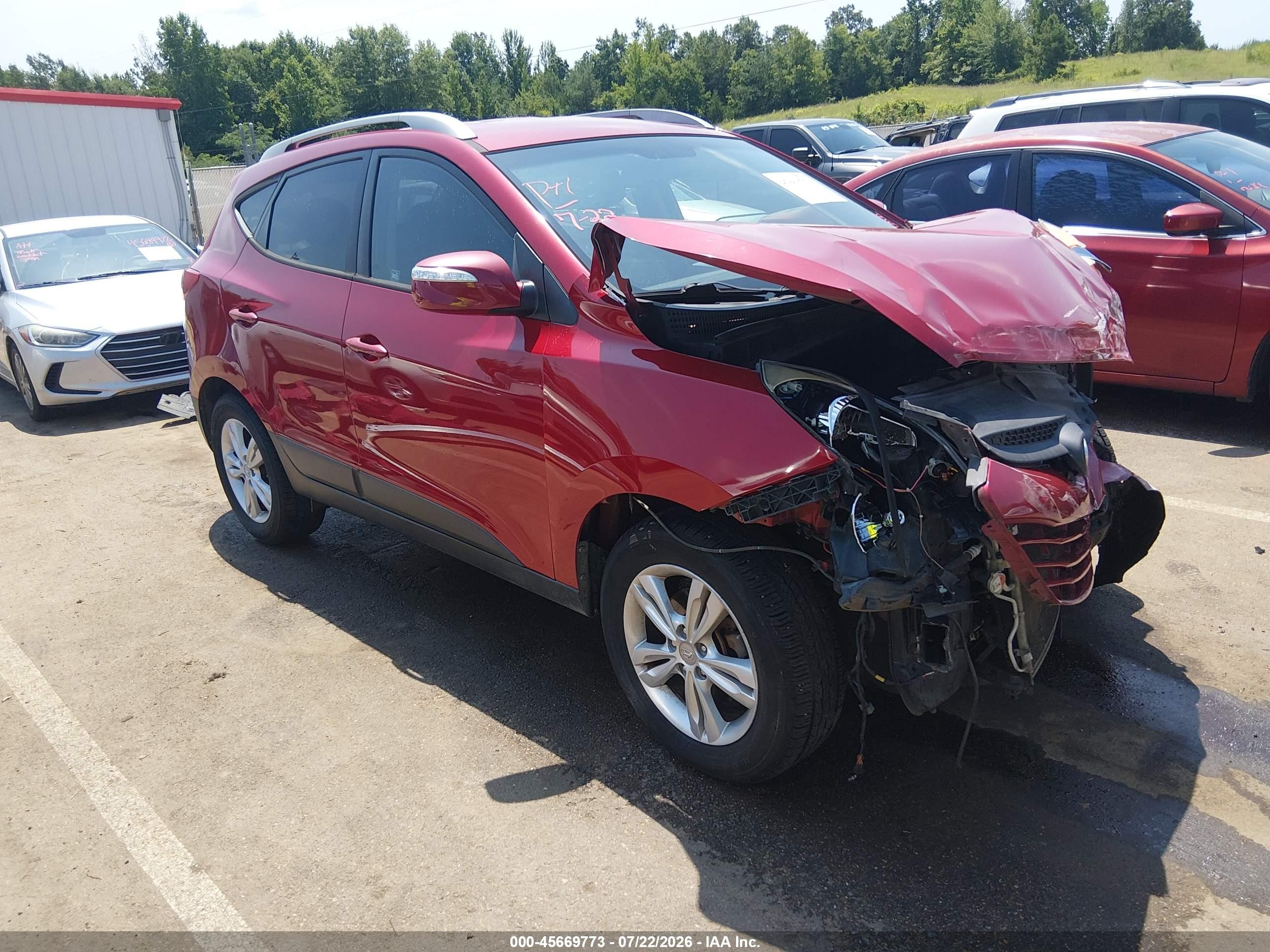 2013 Hyundai Tucson Gls Темно-бордовый vin: KM8JU3AC5DU728183