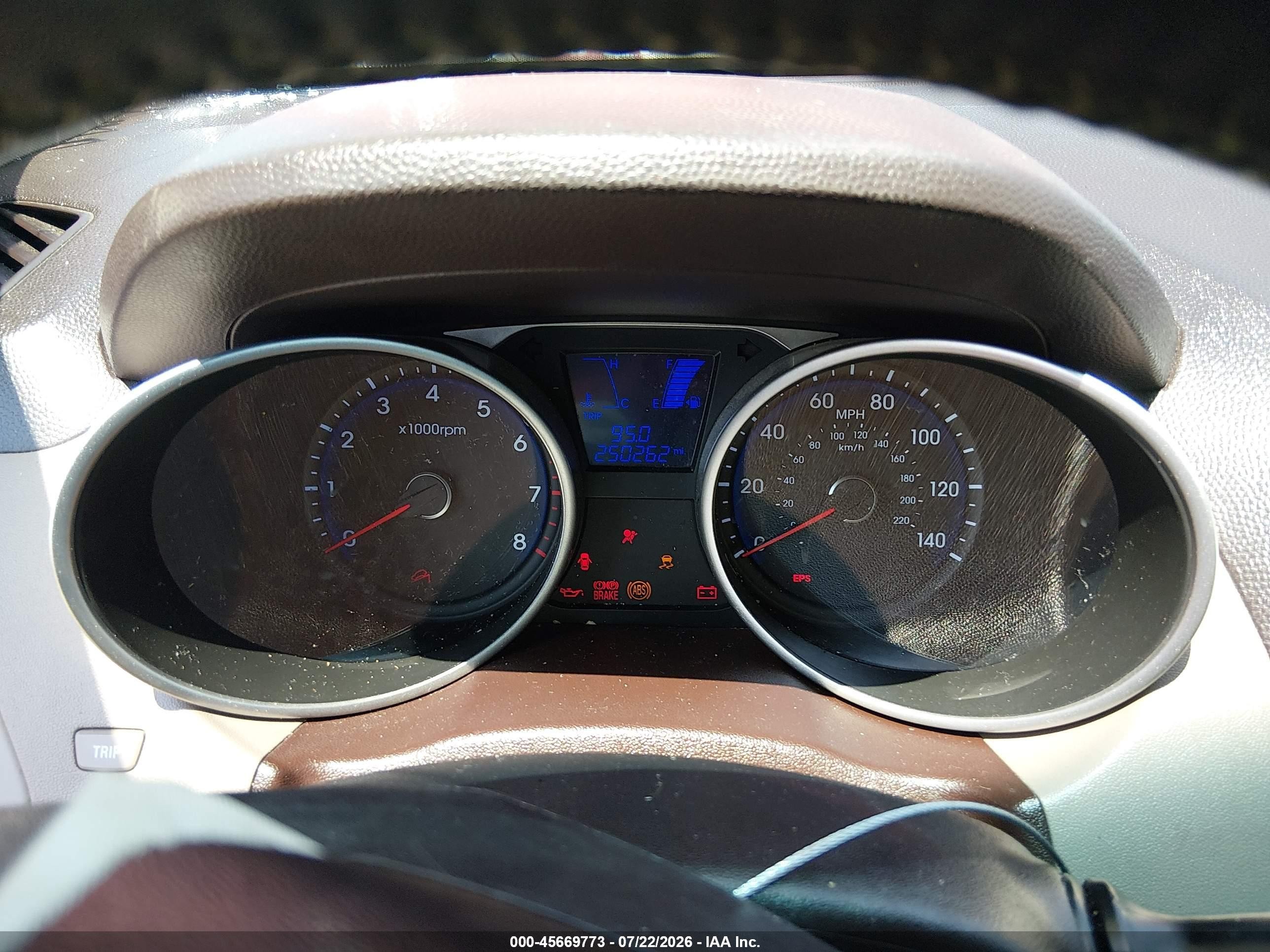 2013 Hyundai Tucson Gls Темно-бордовый vin: KM8JU3AC5DU728183