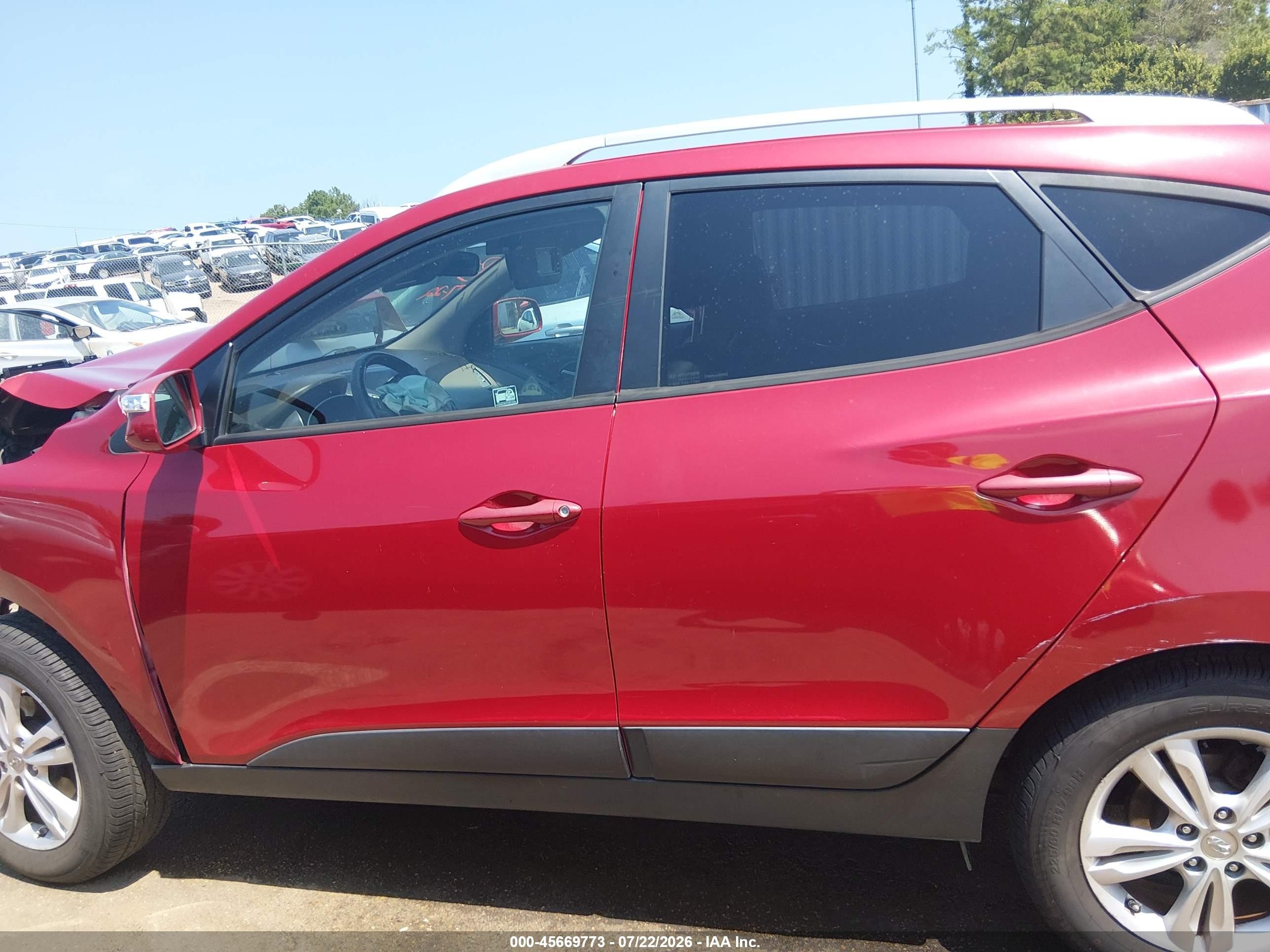 2013 Hyundai Tucson Gls Темно-бордовый vin: KM8JU3AC5DU728183