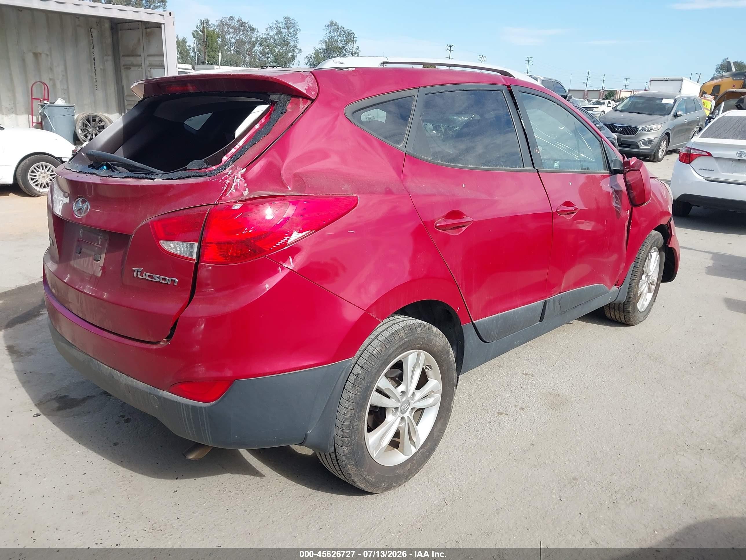 2013 Hyundai Tucson Gls Красный vin: KM8JU3AC5DU766058