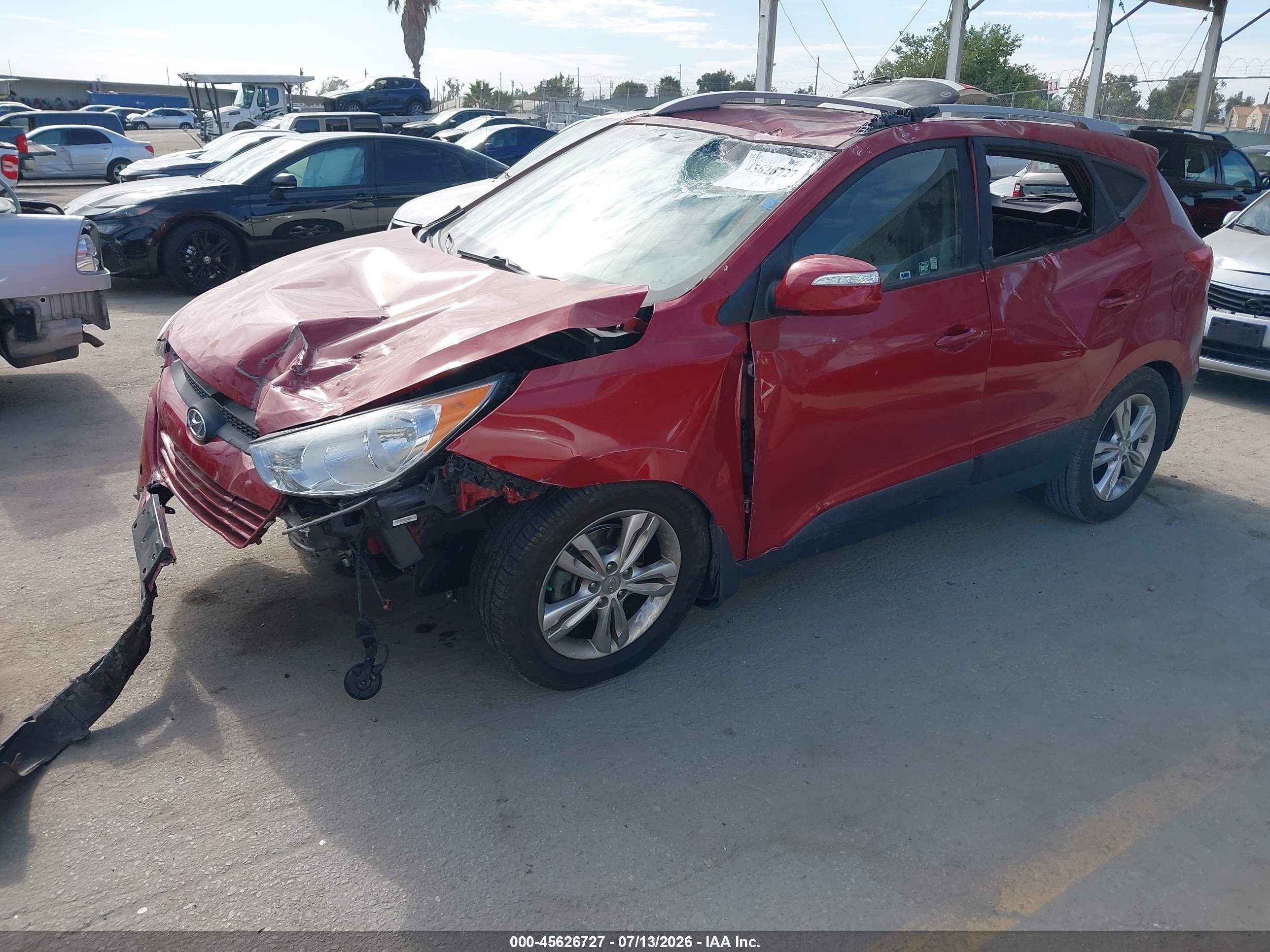 2013 Hyundai Tucson Gls Красный vin: KM8JU3AC5DU766058