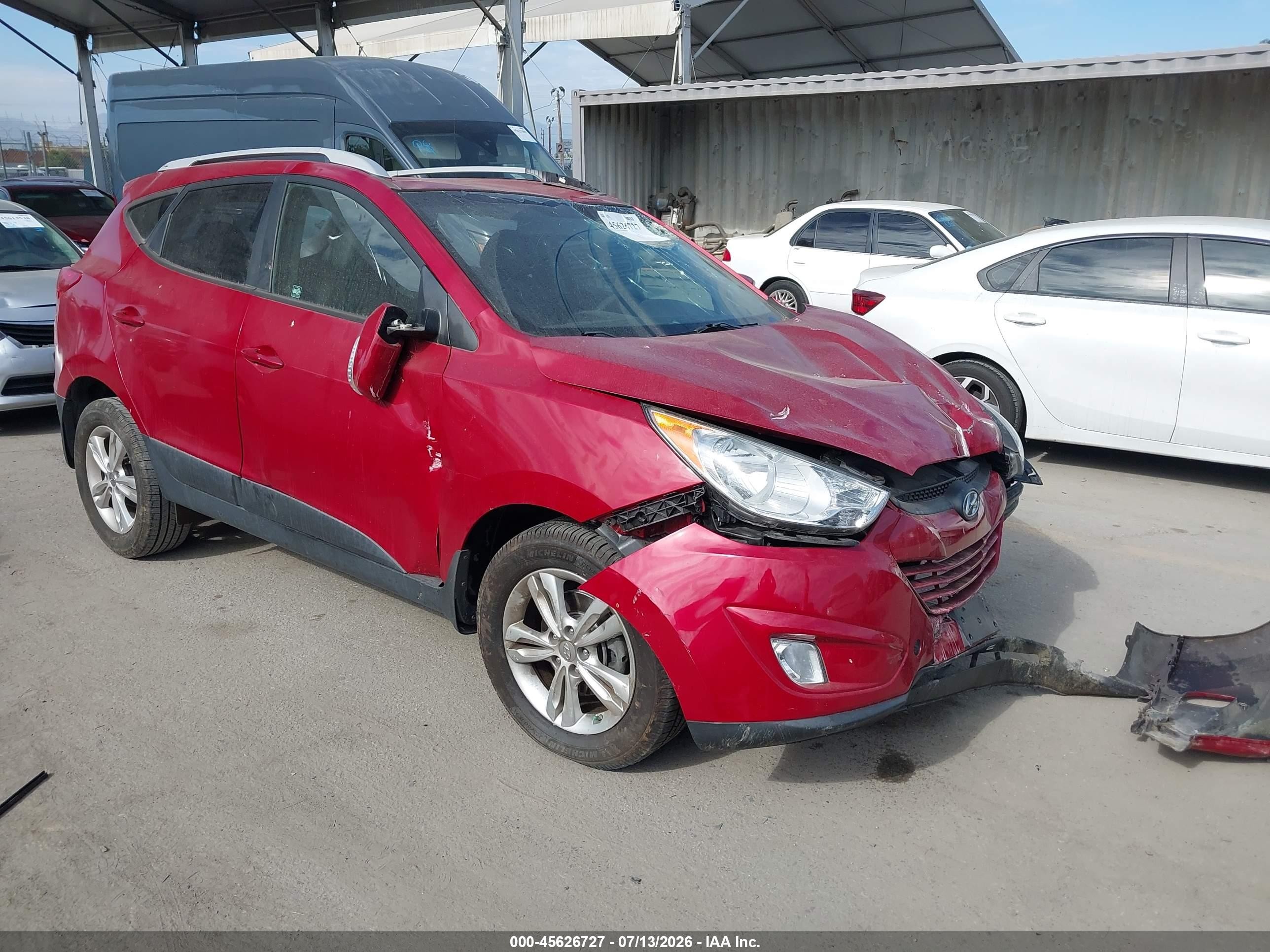 2013 Hyundai Tucson Gls Красный vin: KM8JU3AC5DU766058