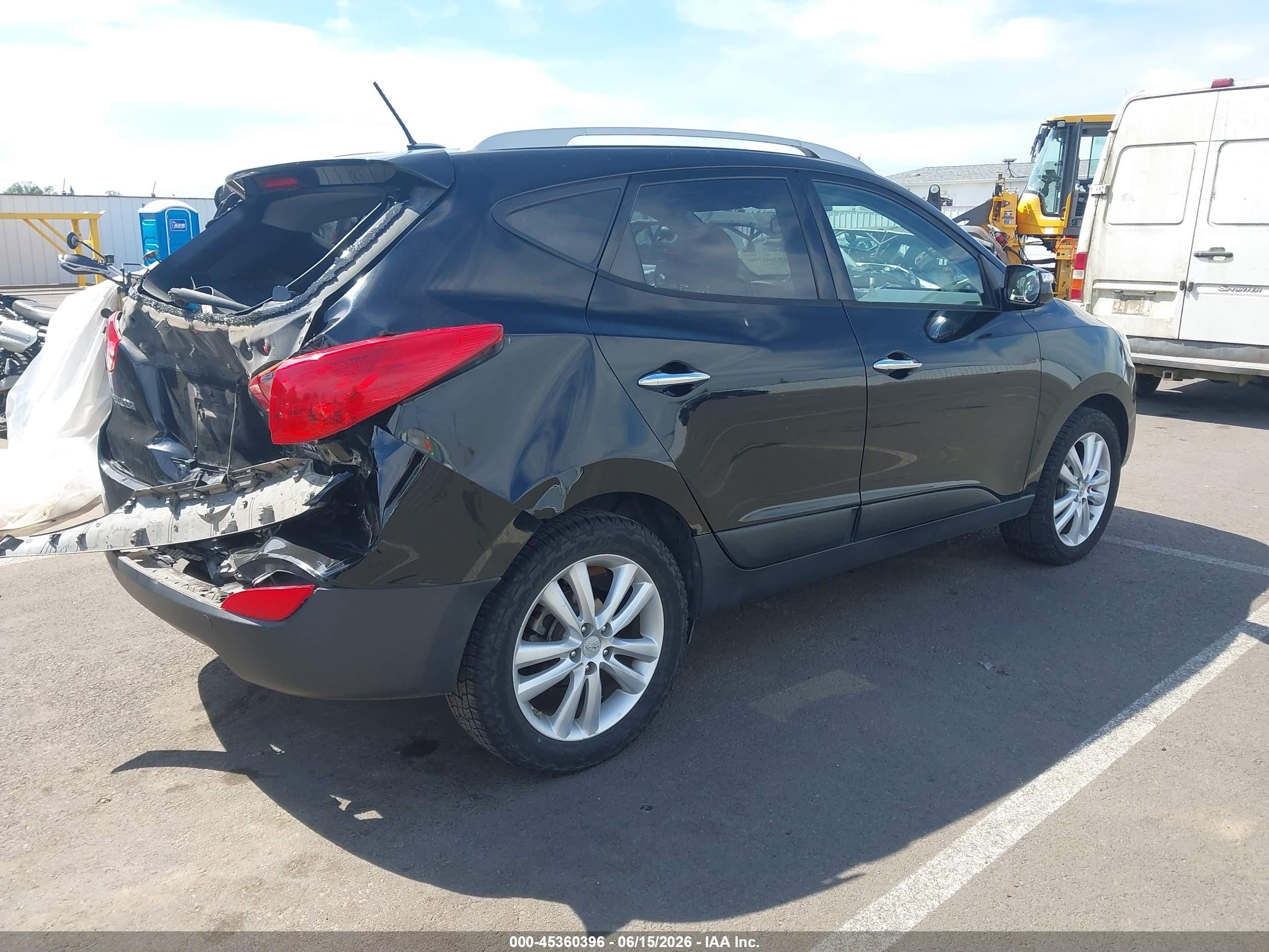 2010 Hyundai Tucson Limited Black vin: KM8JU3AC6AU041712