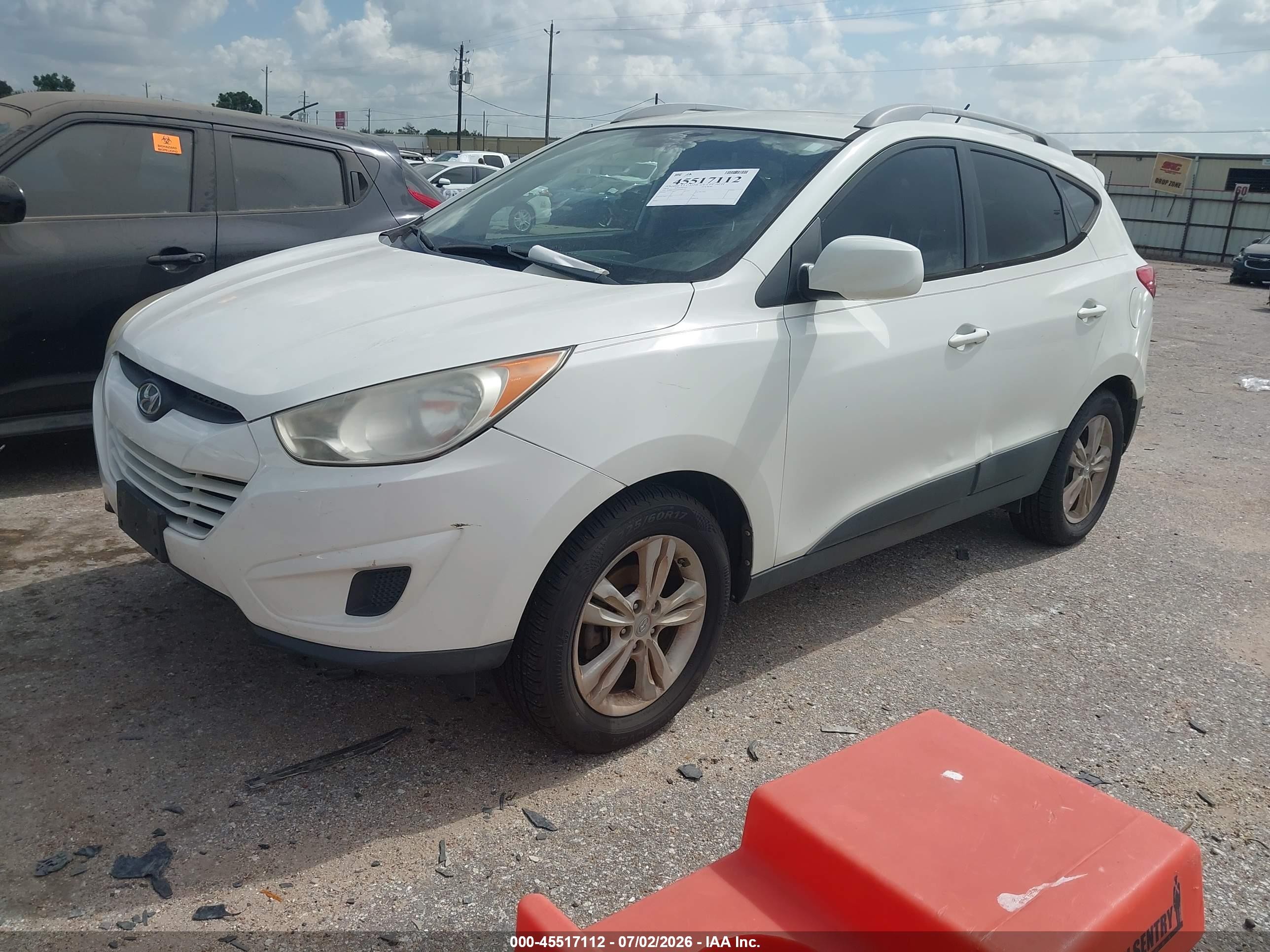 2010 Hyundai Tucson Gls White vin: KM8JU3AC6AU088741