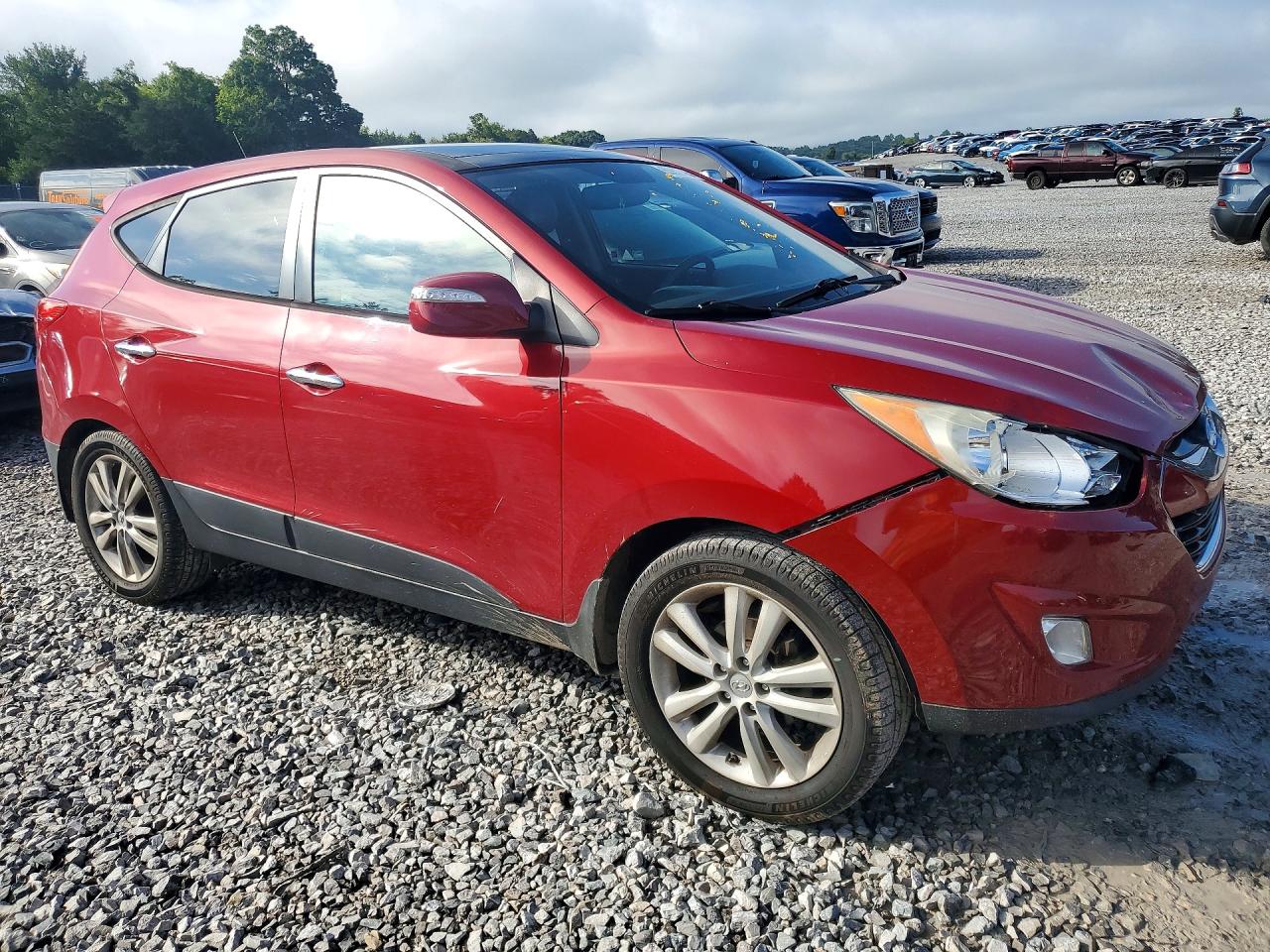 2011 Hyundai Tucson Limited Maroon vin: KM8JU3AC6BU170440
